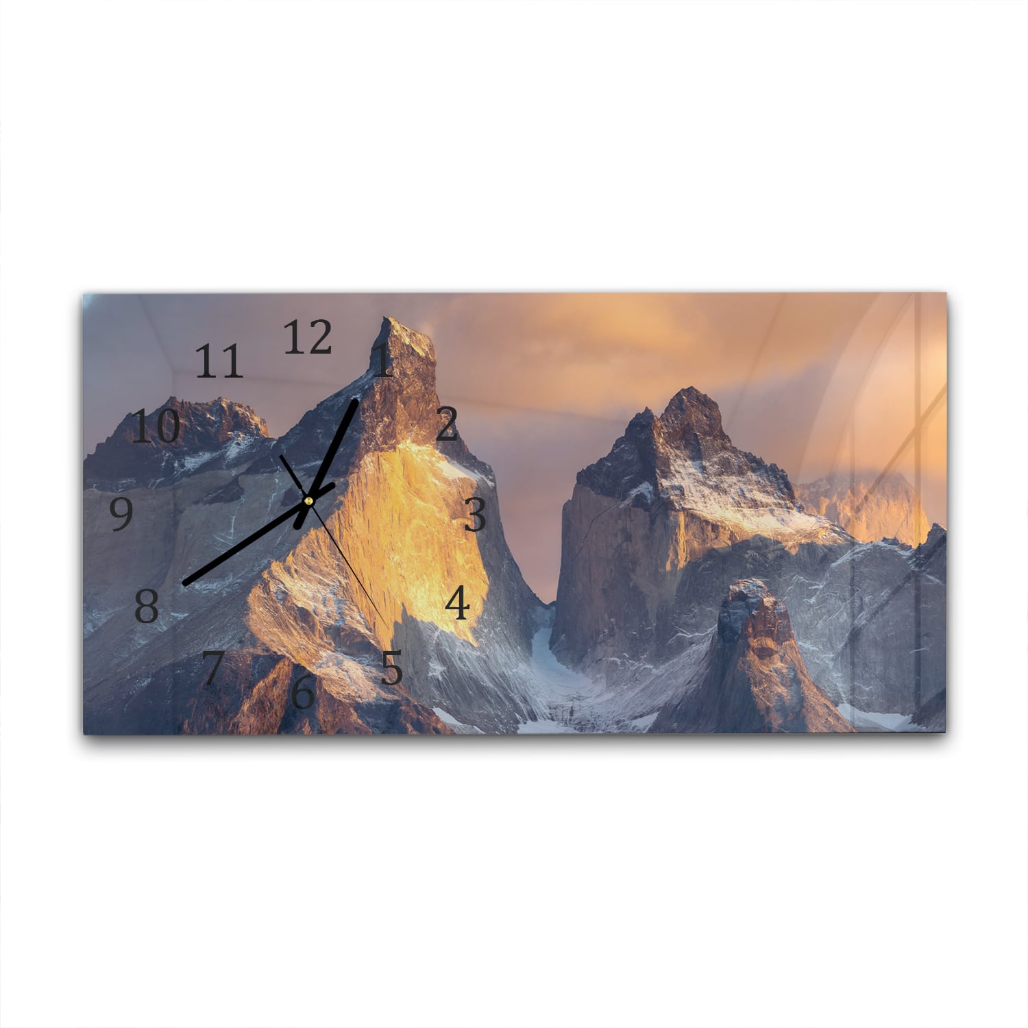 Wanduhr 60x30 - Hohe raue Berge
