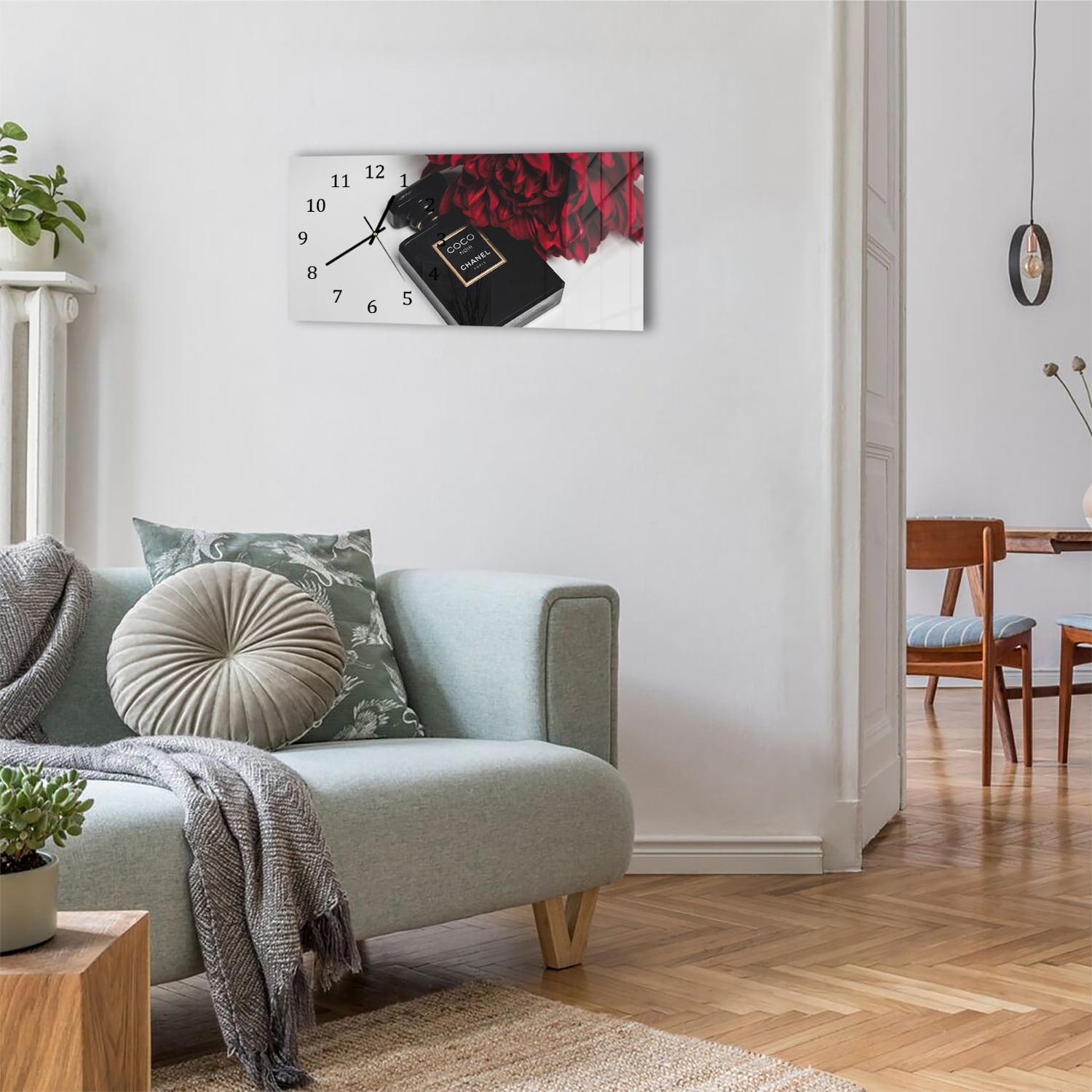 Wanduhr 60x30 - Coco Chanel Parfüm