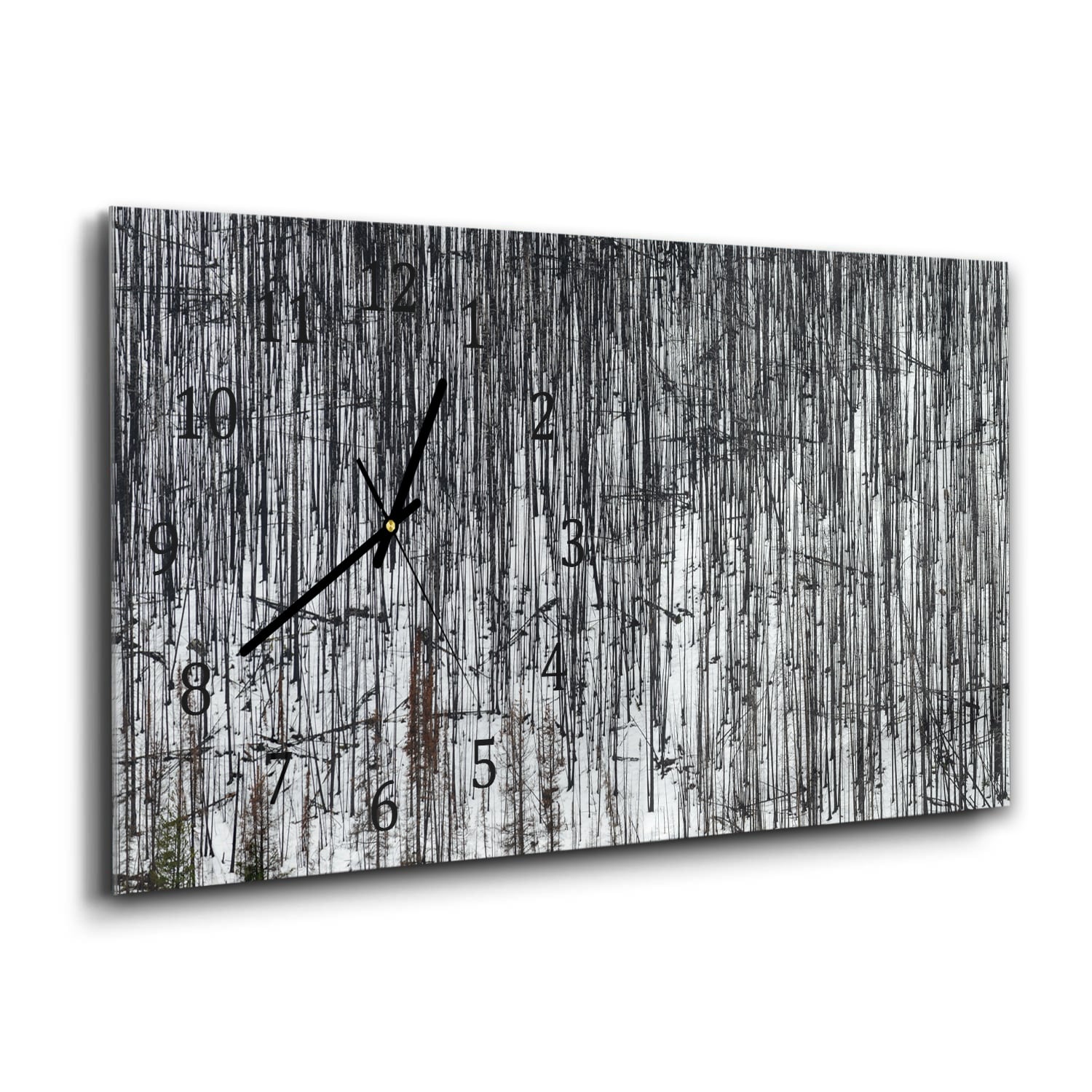 Wanduhr 60x30 - Winterwald