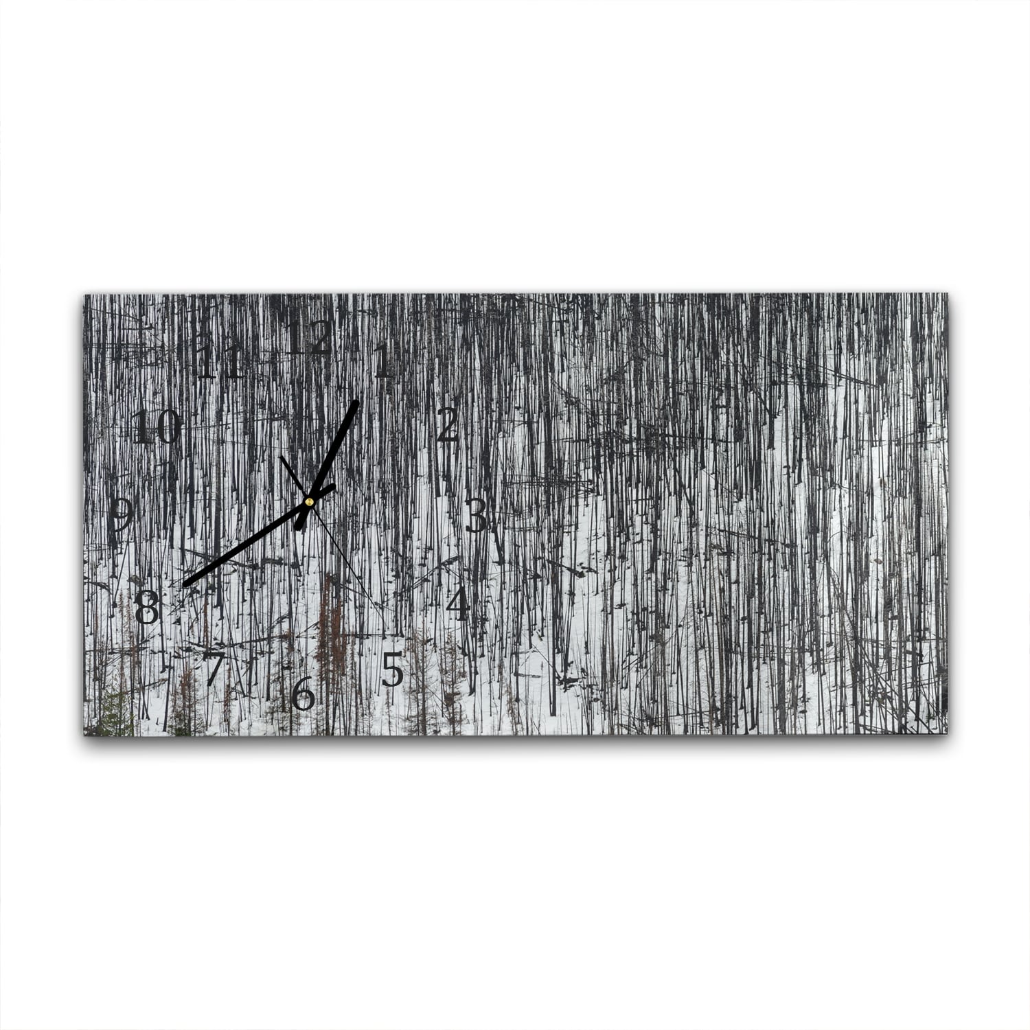 Wanduhr 60x30 - Winterwald
