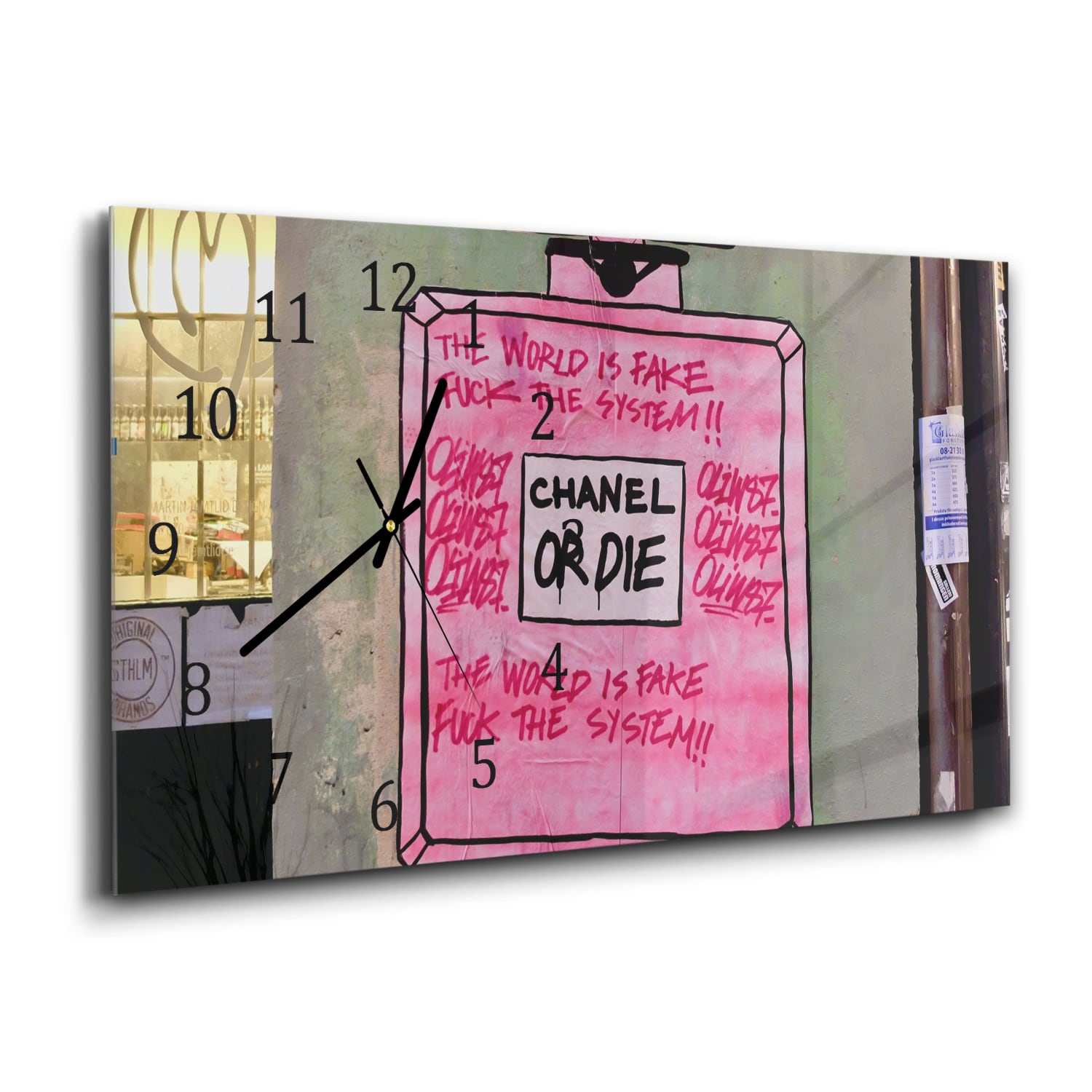 Wanduhr 60x30 - Chanel or Die Art