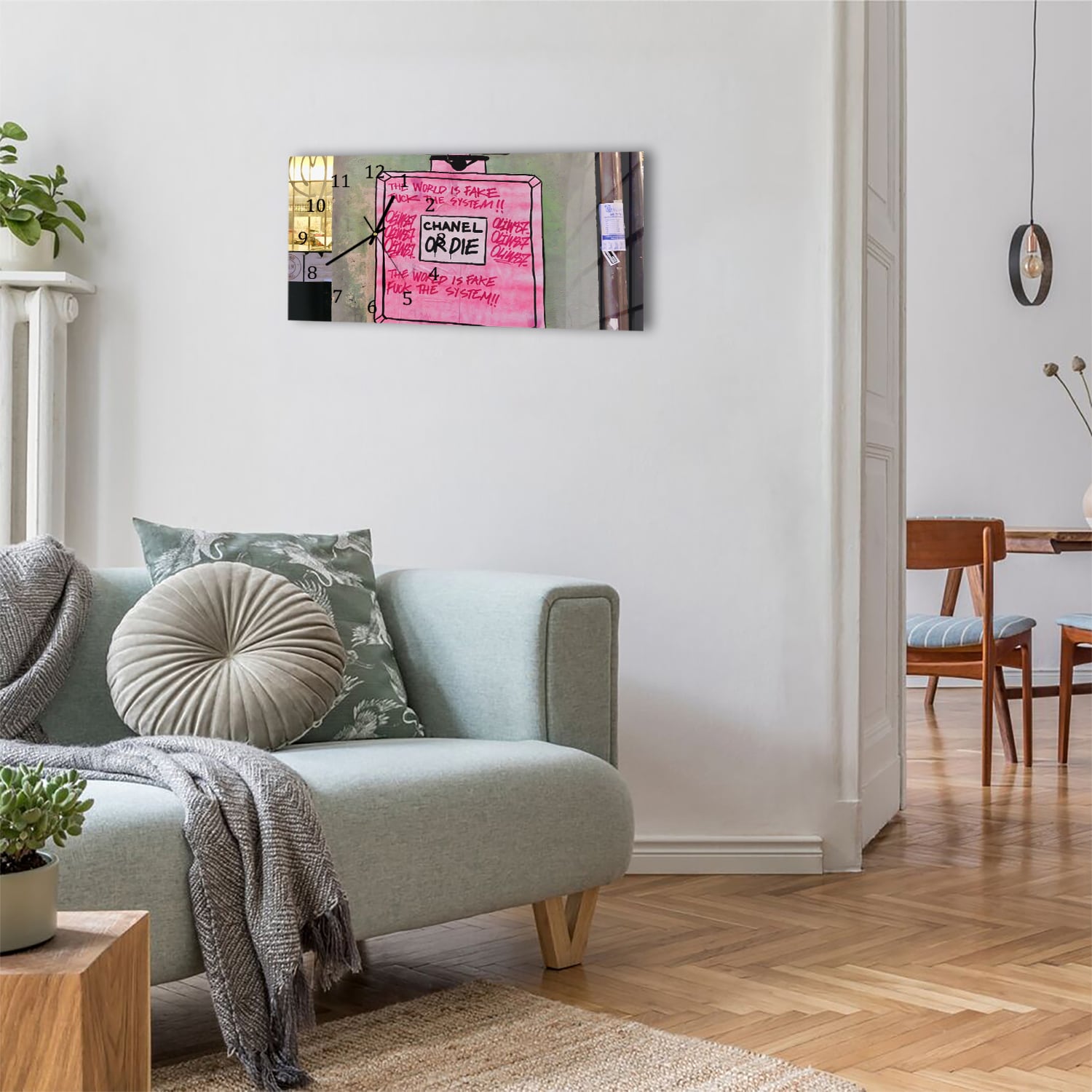 Wanduhr 60x30 - Chanel or Die Art