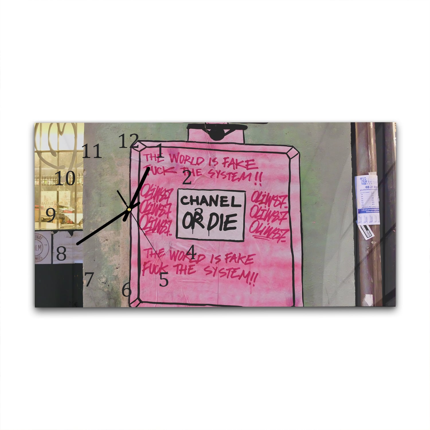 Wanduhr 60x30 - Chanel or Die Art