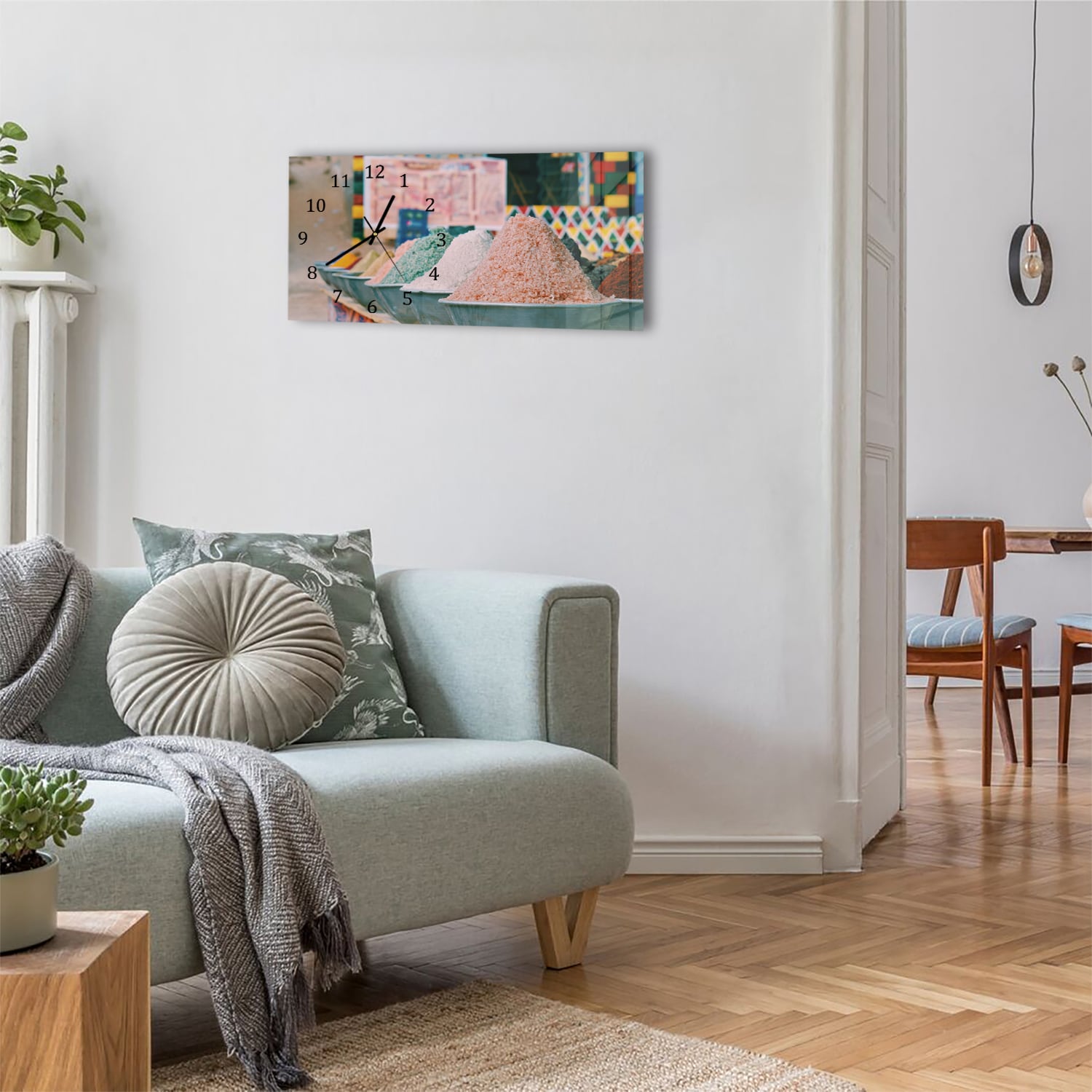 Wanduhr 60x30 - Gewürze und Salz