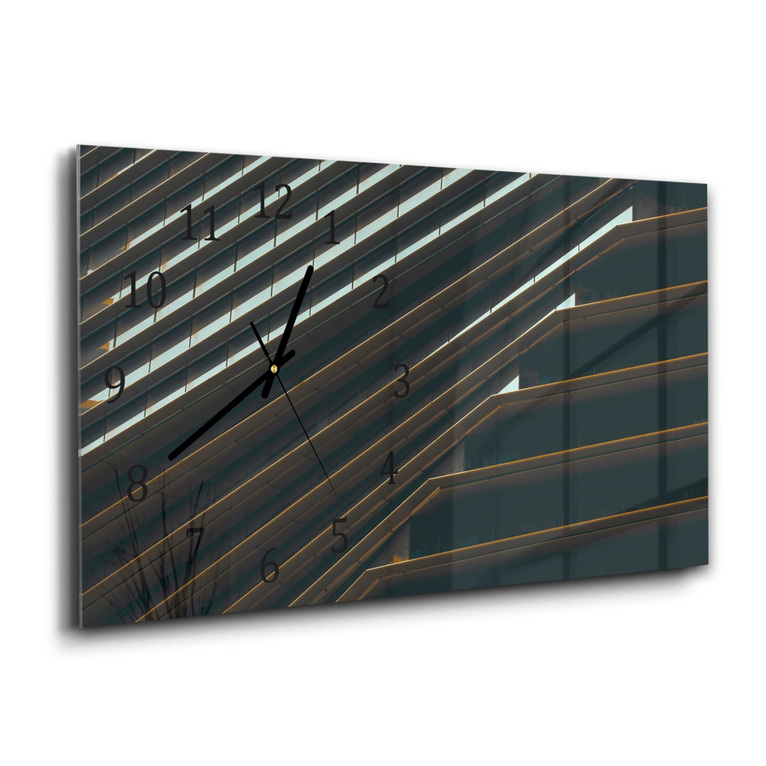 Wanduhr 60x30 - Nahaufnahme eines Gebäudes