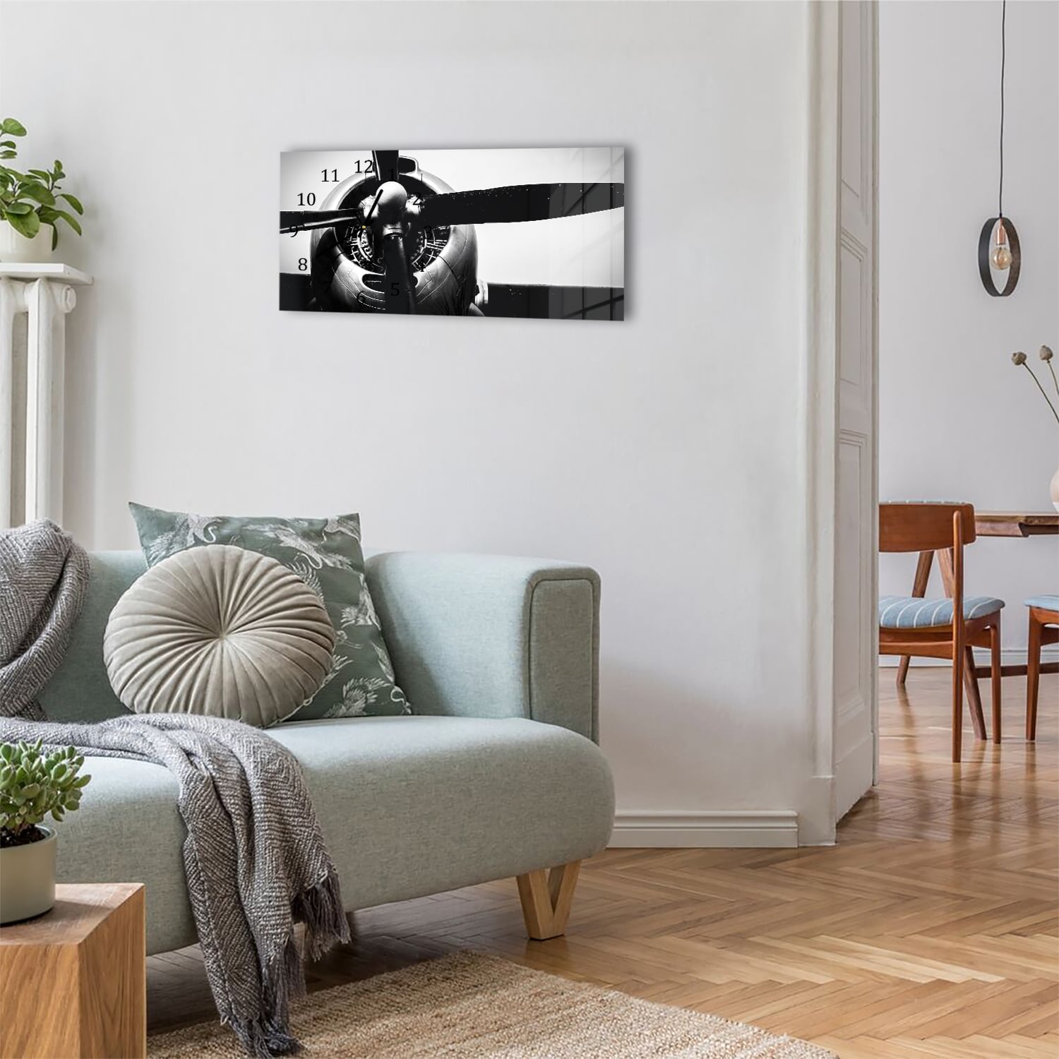 Wanduhr 60x30 - Radialmotor