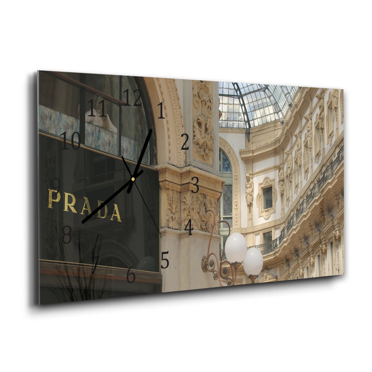 Wanduhr 60x30 - Prada-Geschäft
