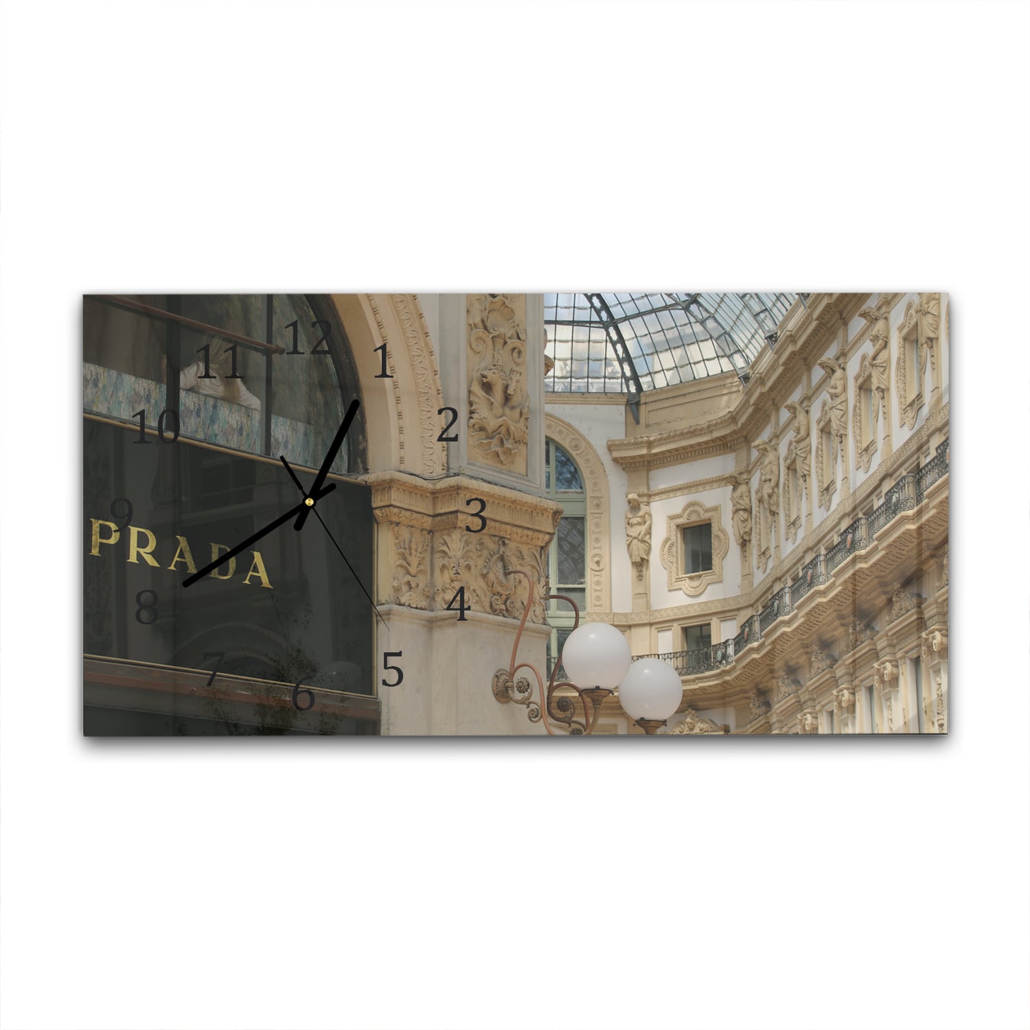 Wanduhr 60x30 - Prada-Geschäft