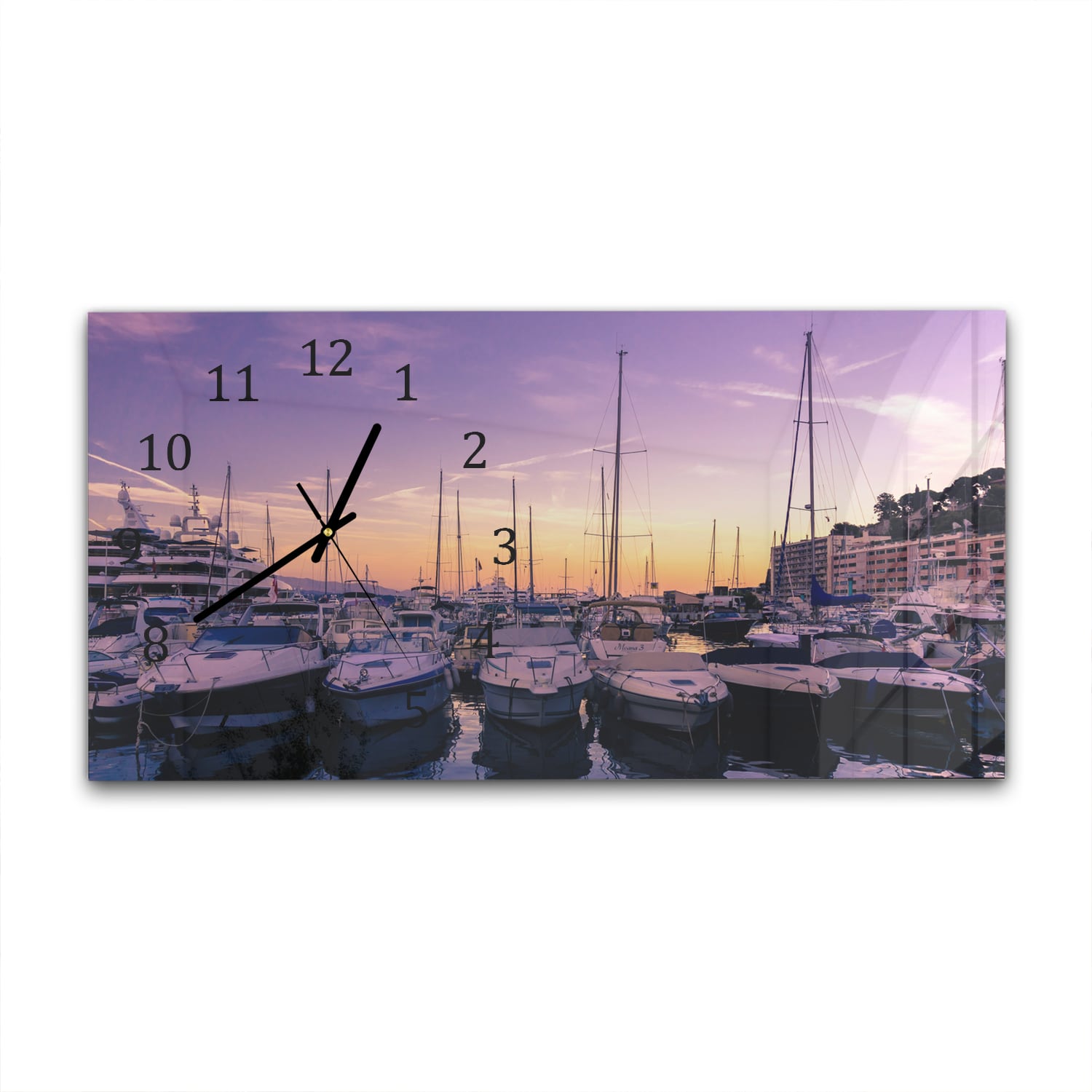 Wanduhr 60x30 - Jachthafen