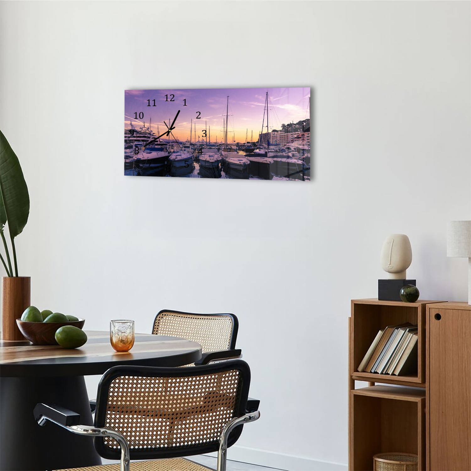 Wanduhr 60x30 - Jachthafen