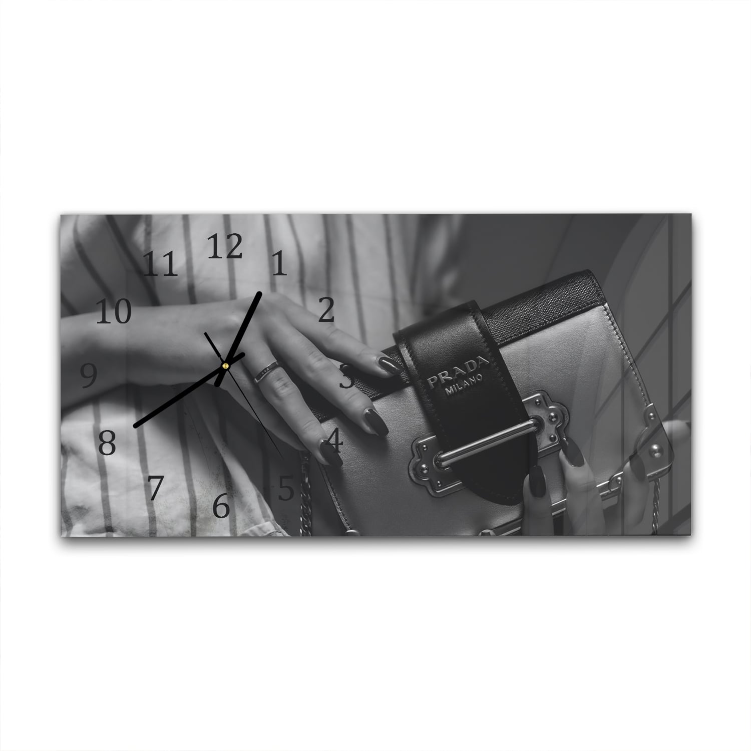 Wanduhr 60x30 - Prada-Tasche