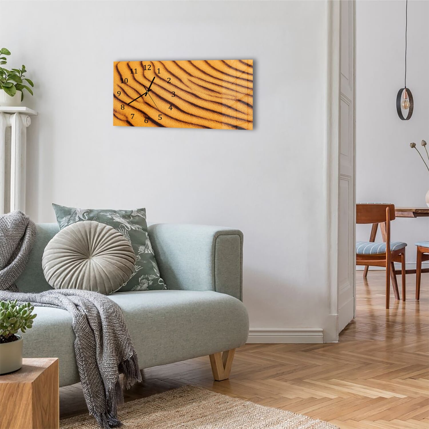 Wanduhr 60x30 - Geschichteter Sand