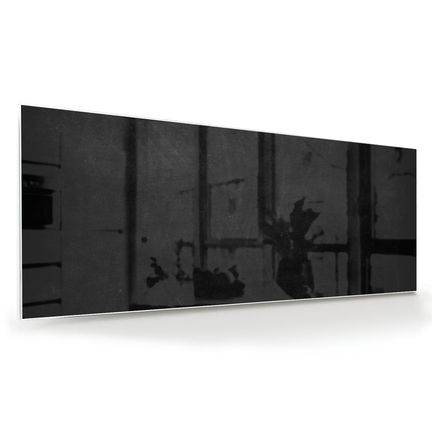 Elegantes schwarzes Glasbild für stilvolle Innenräume – Glasbild aus Sicherheitsglas, Größe 60x60