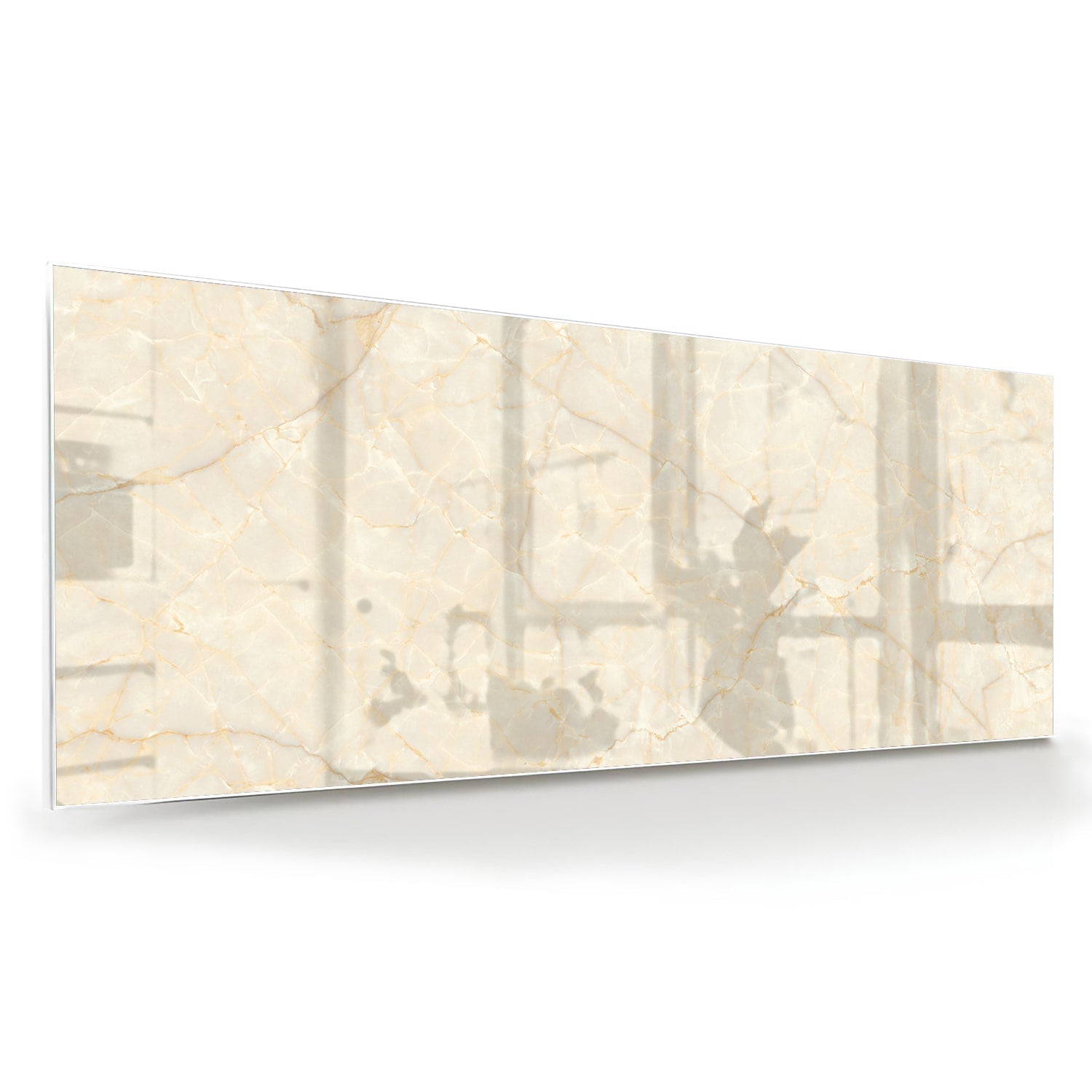 Elegantes Glasbild mit Marmormotiv – Glasbild aus Sicherheitsglas, Größe 60x60