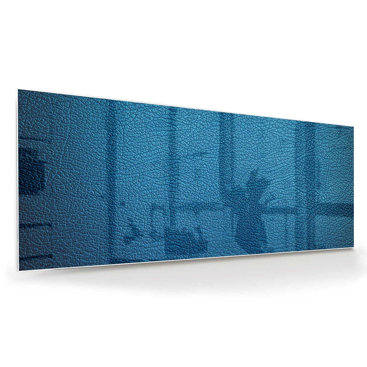 Blaues Glasbild mit Reflexionseffekt – Glasbild aus Sicherheitsglas, Größe 60x60
