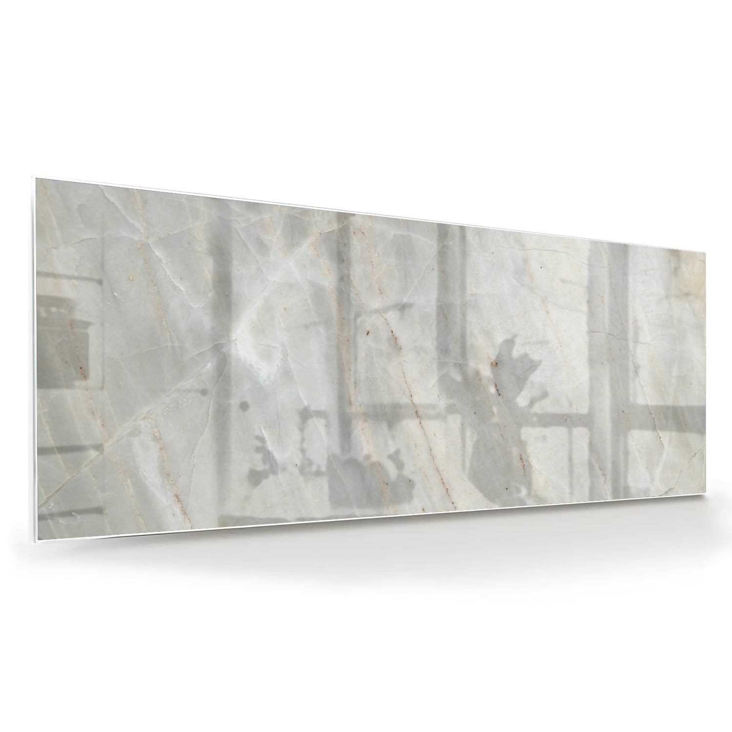Glasbild mit abstrakter Marmoroptik – Glasbild aus Sicherheitsglas, Größe 60x60