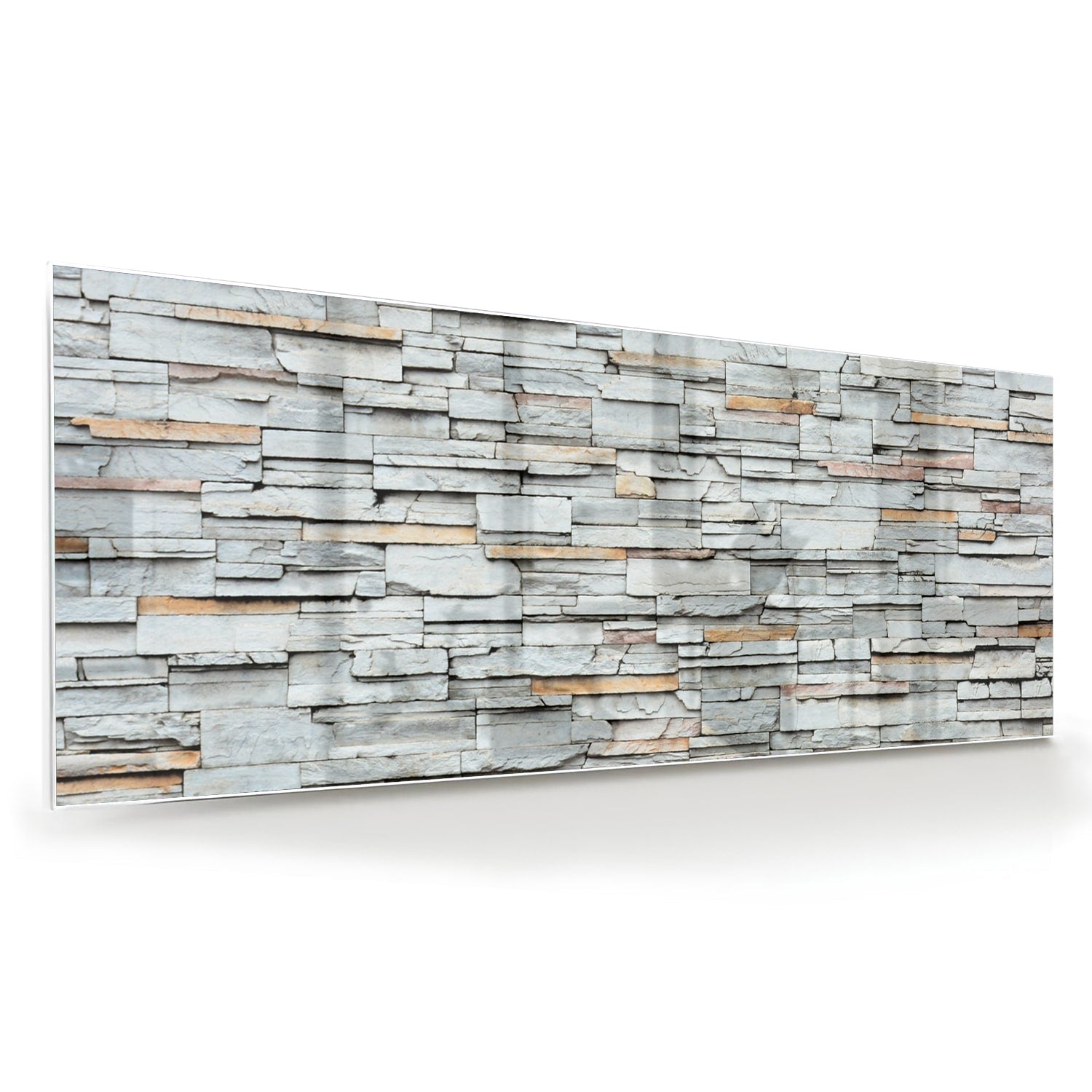 Modernes Glasbild mit Textur in Grau – Glasbild aus Sicherheitsglas, Größe 60x60
