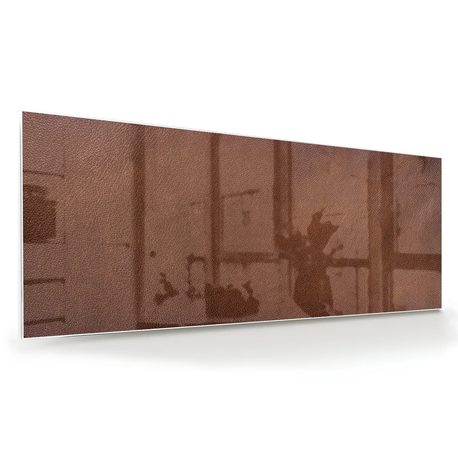Elegantes Glasbild in Erdtönen – Glasbild aus Sicherheitsglas, Größe 60x60