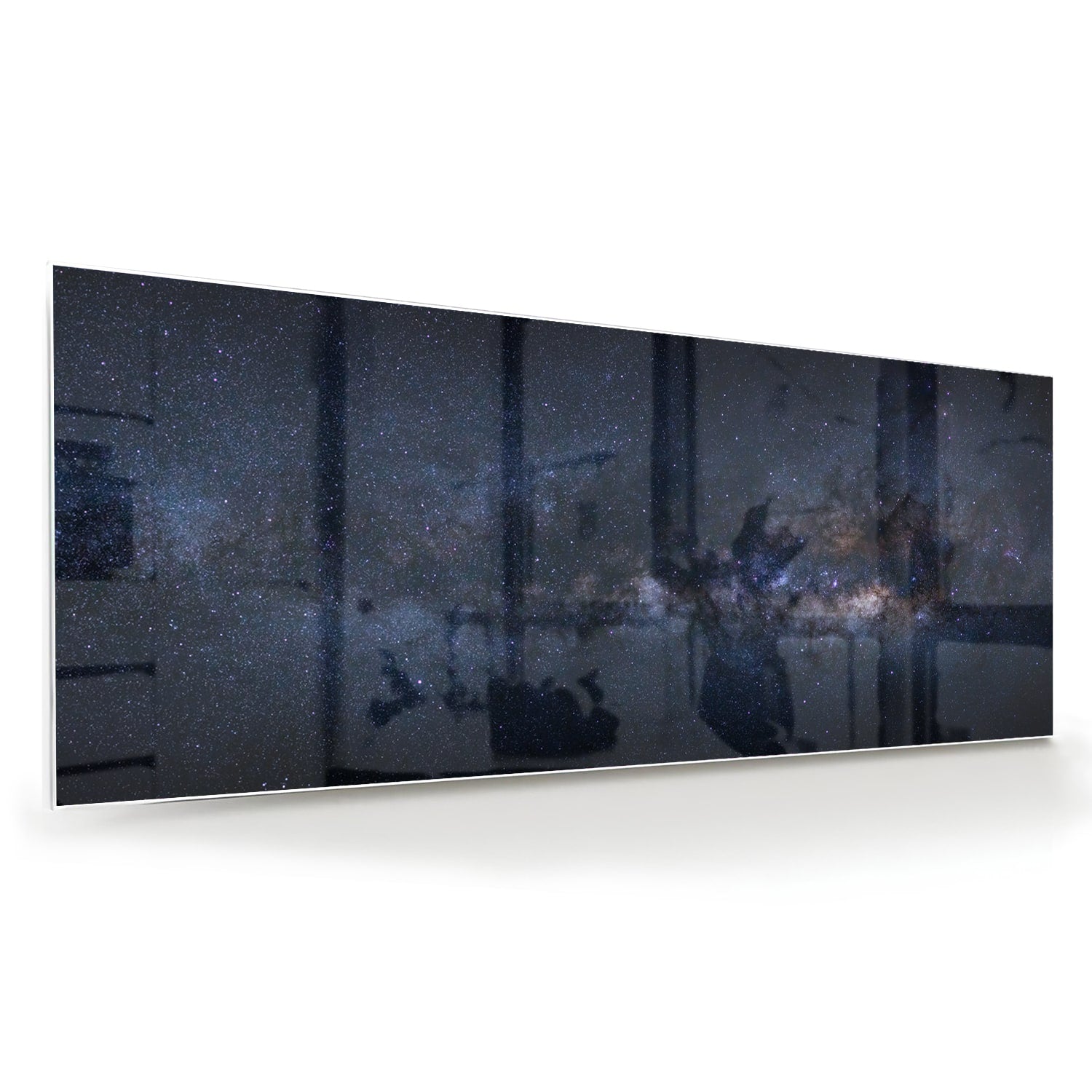 Glasbild mit einem bezaubernden Sternenhimmel – Glasbild aus Sicherheitsglas, Größe 60x60
