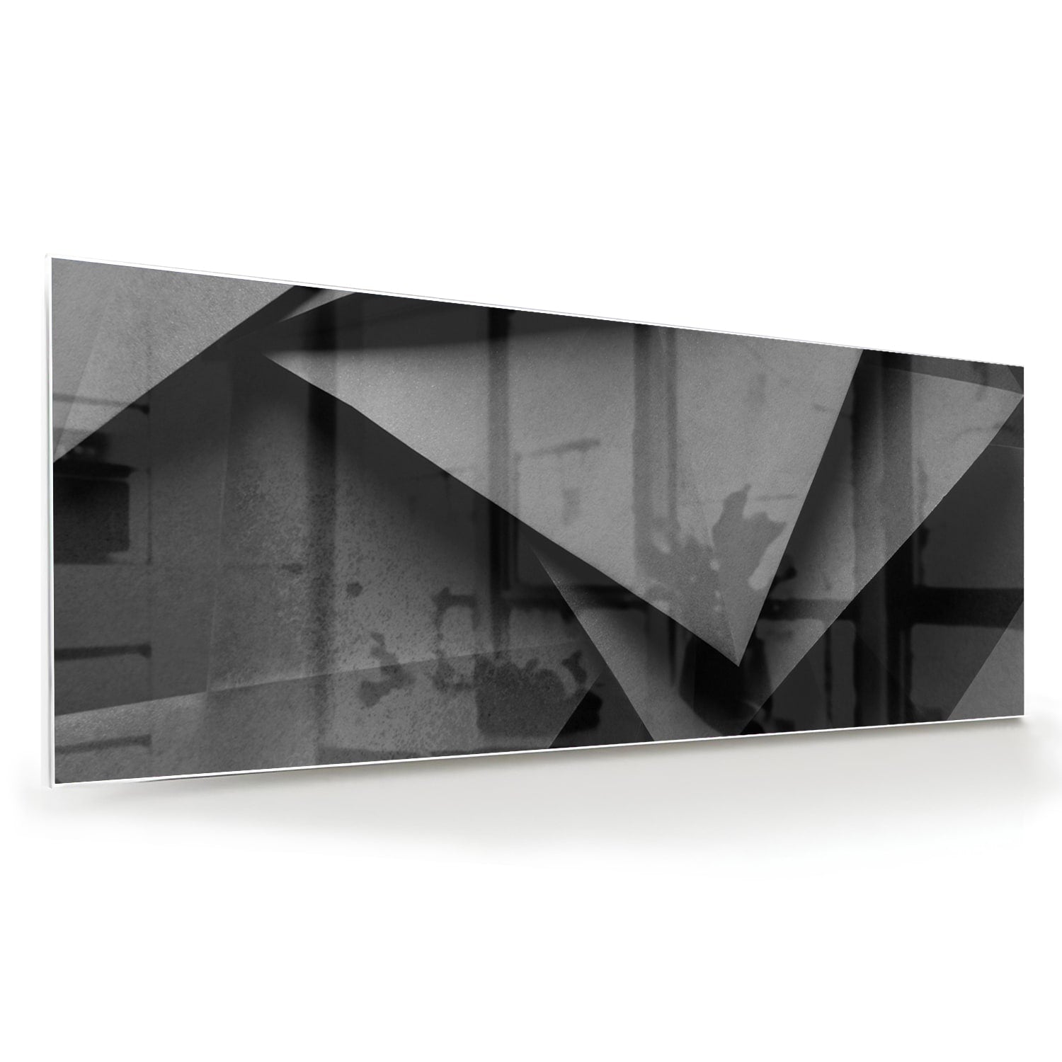 Modernes Glasbild mit geometrischem Motiv – Glasbild aus Sicherheitsglas, Größe 60x60