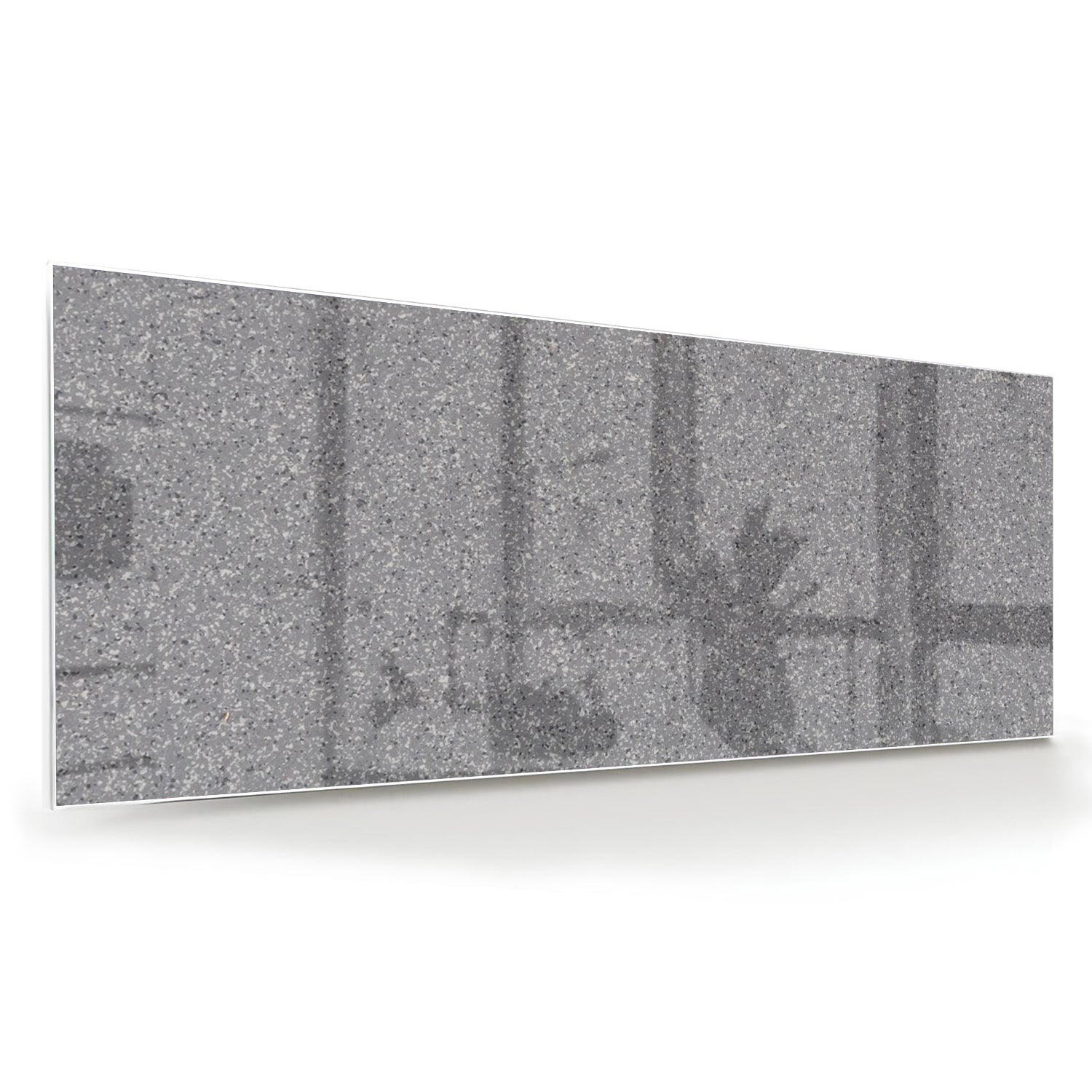 Glasbild mit abstrakten Grautönen – Glasbild aus Sicherheitsglas, Größe 60x60