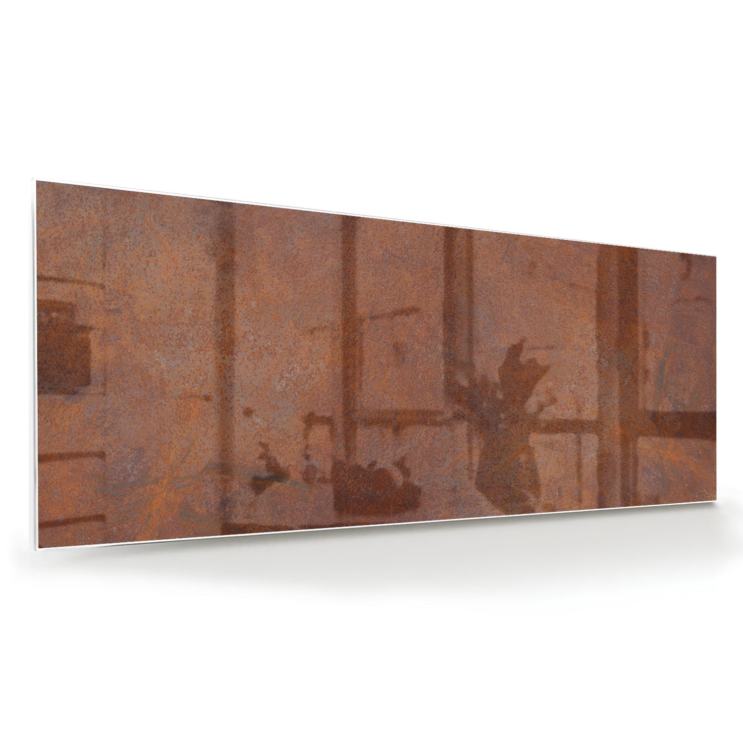 Abstraktes Glasbild in warmen Tönen – Glasbild aus Sicherheitsglas, Größe 60x60