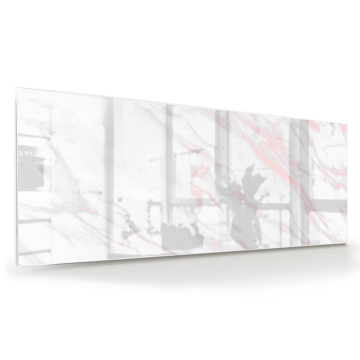 Minimalistisches Glasbild mit Marmordetails – Glasbild aus Sicherheitsglas, Größe 60x60