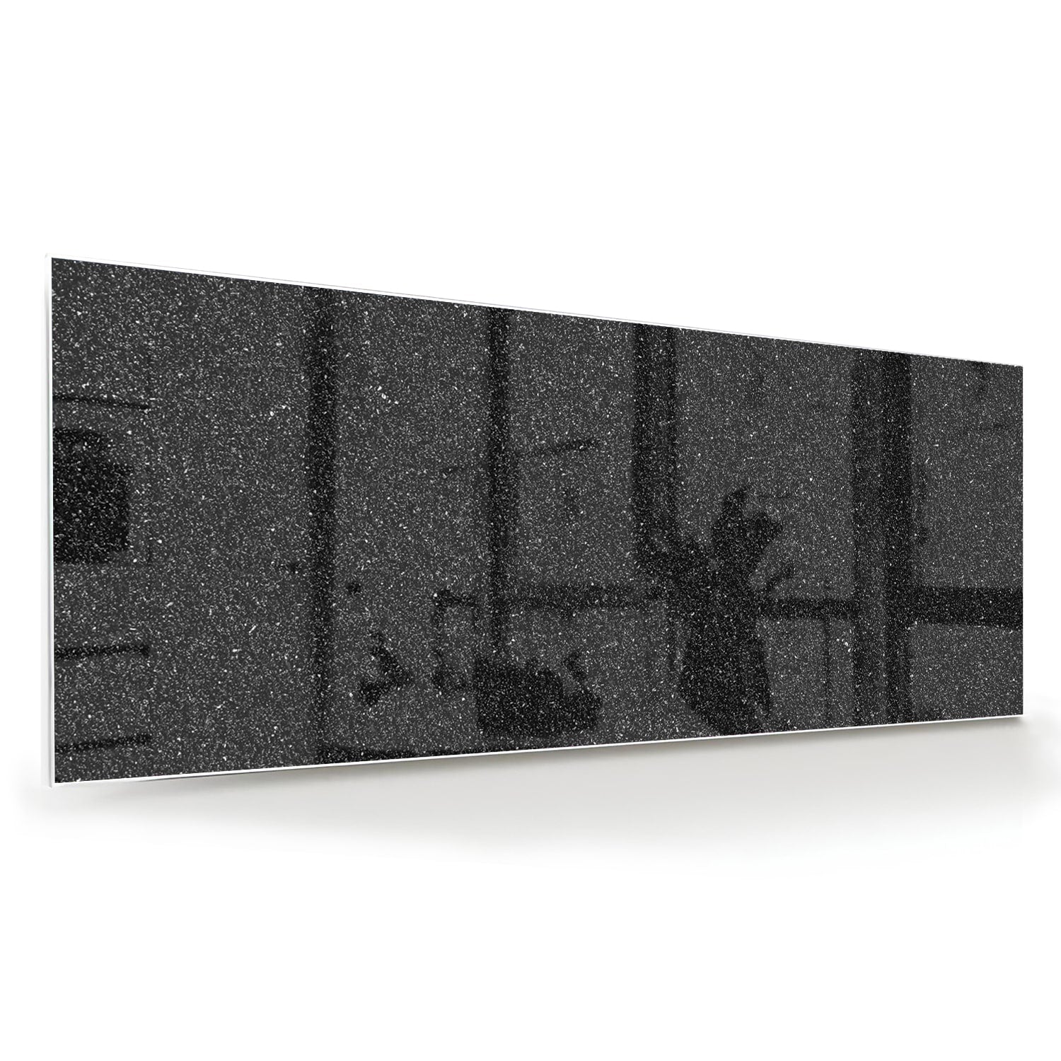 Elegantes schwarzes Glasbild für moderne Innenräume – Glasbild aus Sicherheitsglas, Größe 60x60