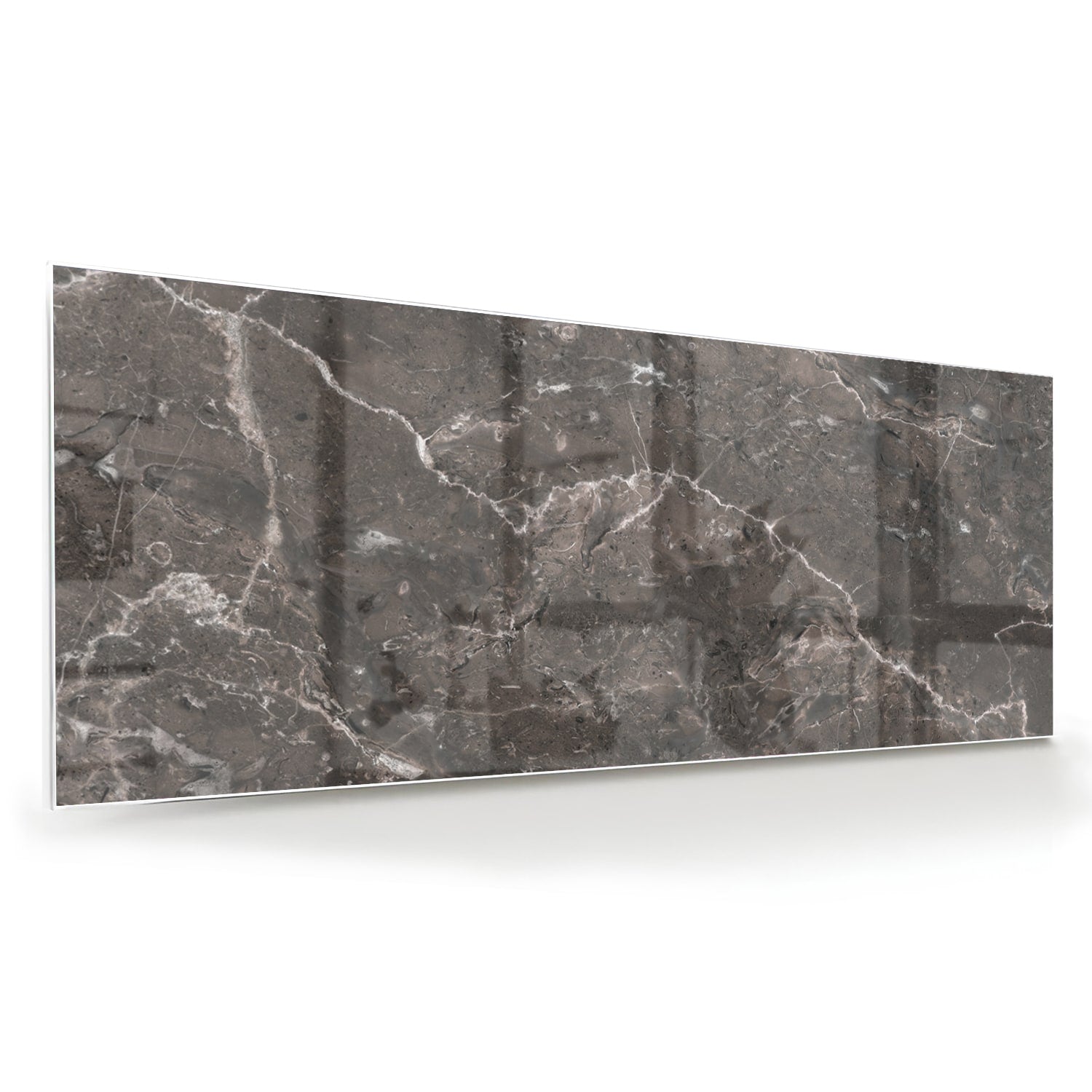 Elegantes Glasbild mit Marmordesign – Glasbild aus Sicherheitsglas, Größe 60x60