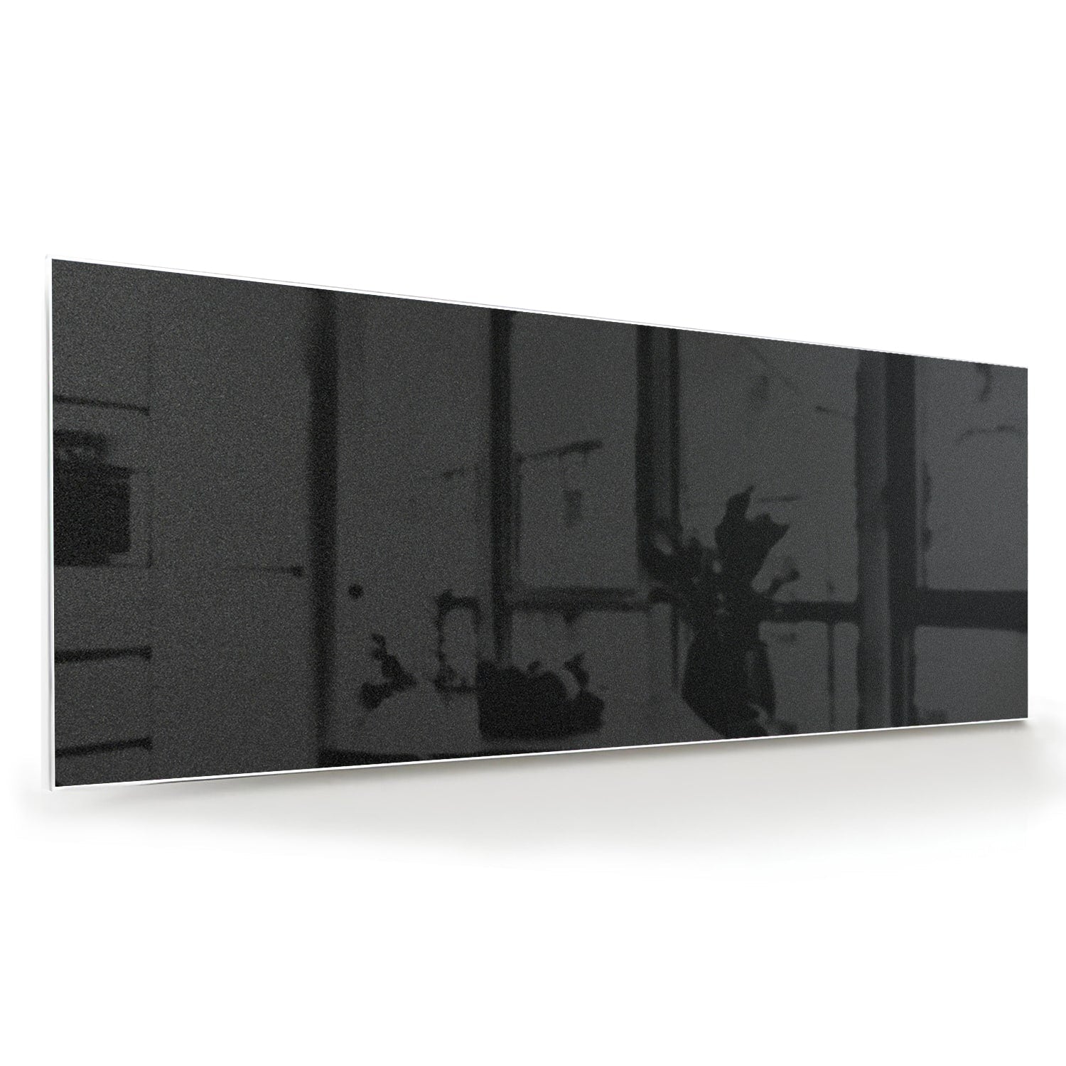 Glänzendes schwarzes Glasbild für ein modernes Interieur – Glasbild aus Sicherheitsglas, Größe 60x60