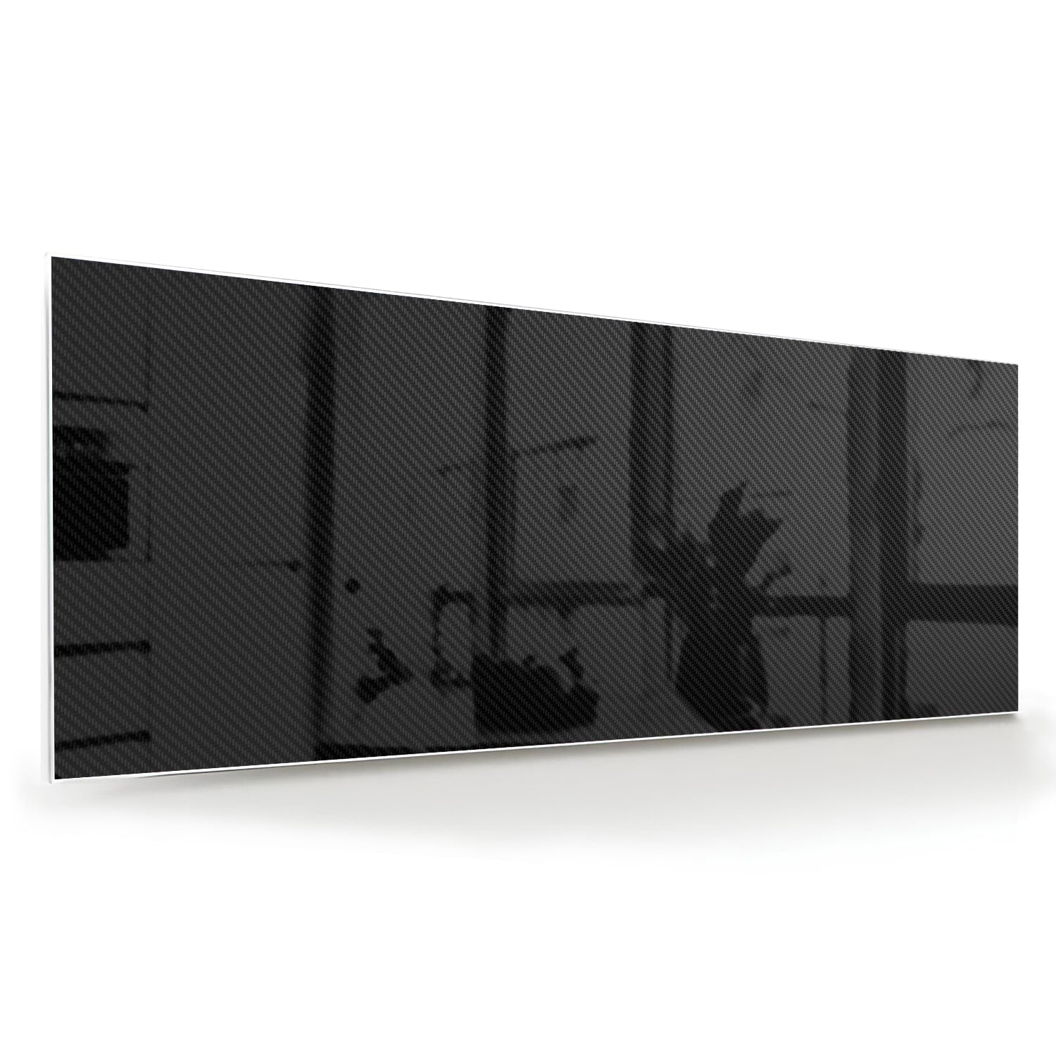 Stilvolles schwarzes Glasbild für moderne Innenräume – Glasbild aus Sicherheitsglas, Größe 60x60