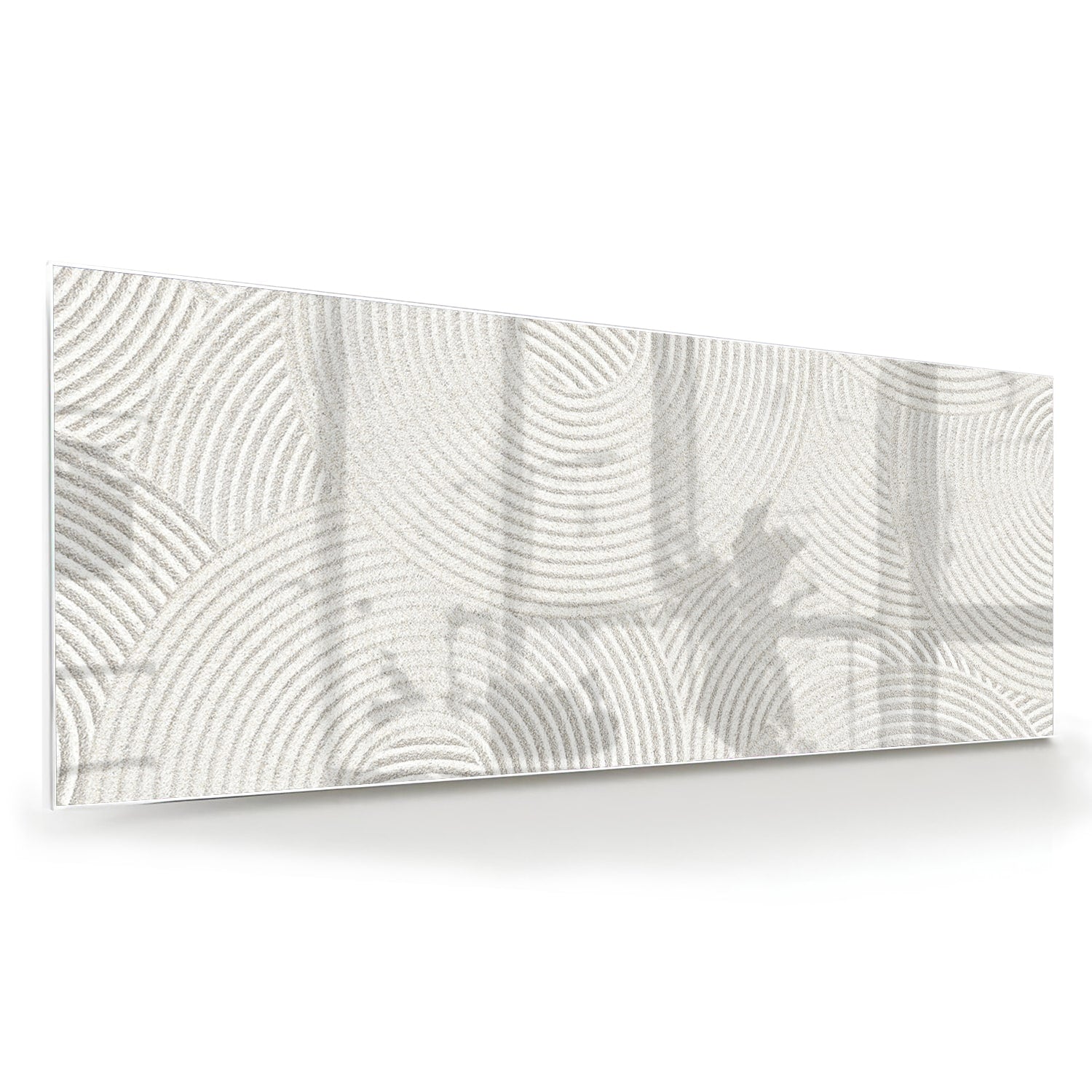 Minimalistisches Glasbild mit Spiralmuster – Glasbild aus Sicherheitsglas, Größe 60x60