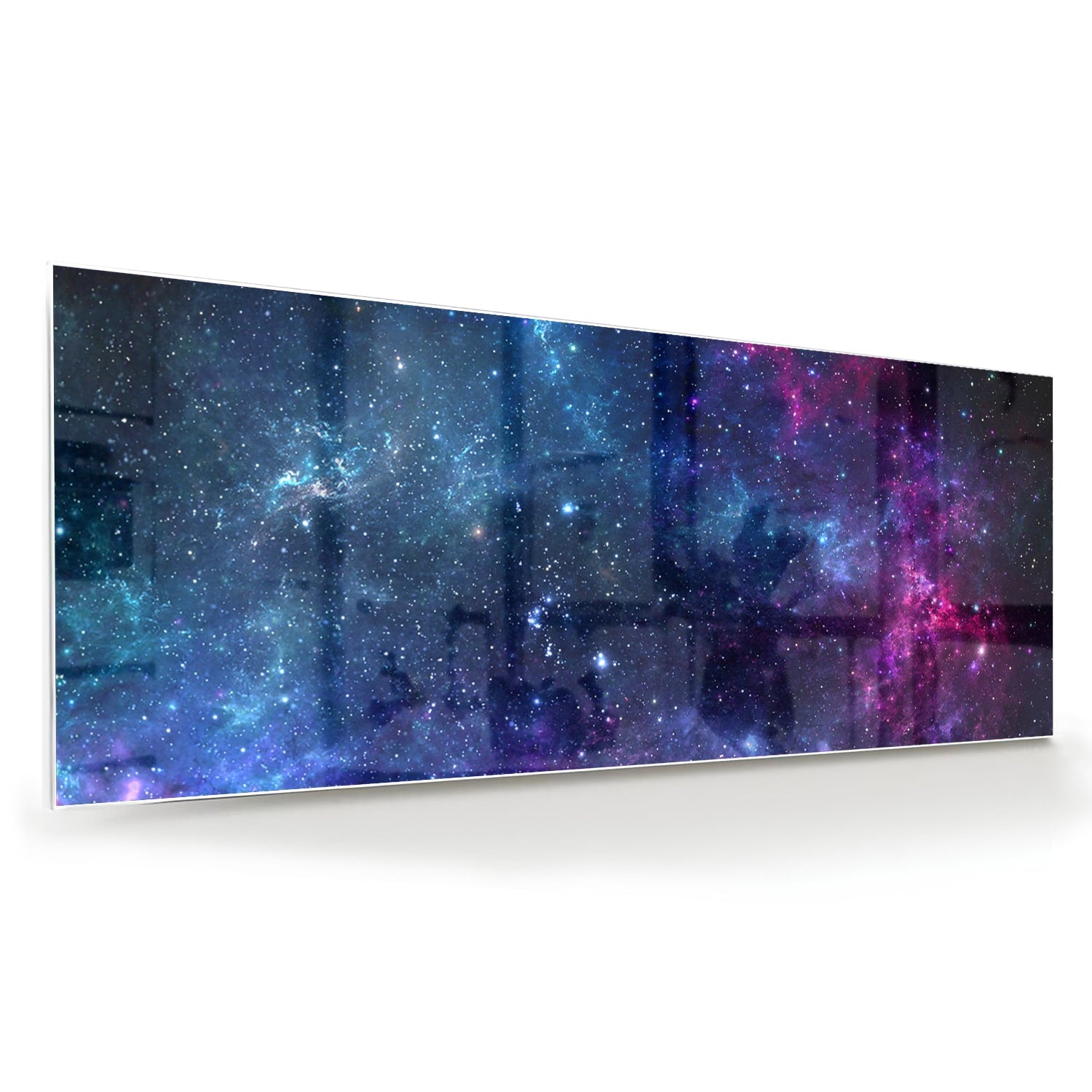 Magisches Glasbild mit dem Universum – Glasbild aus Sicherheitsglas, Größe 60x60