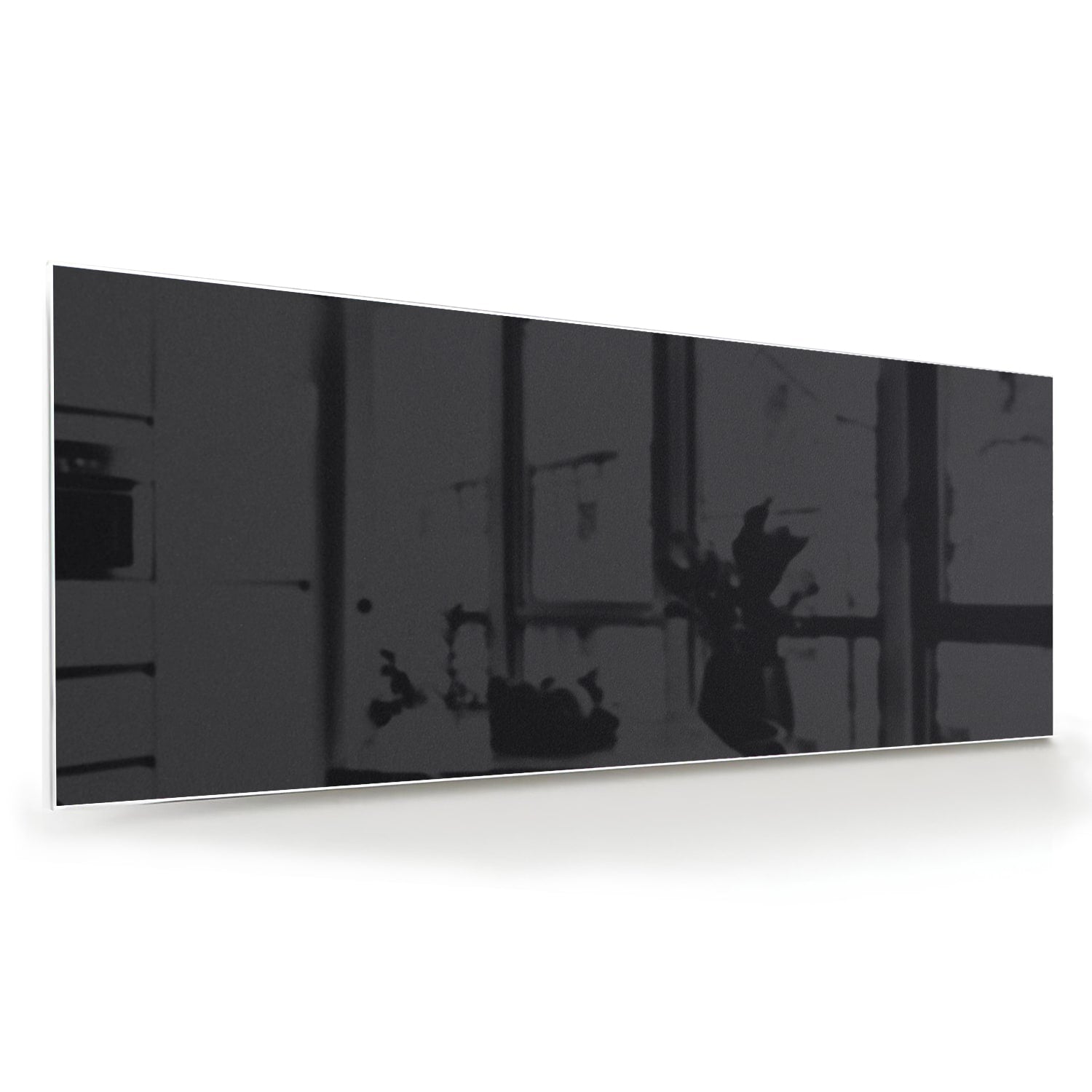 Modernes schwarzes Glasbild für stilvolle Innenräume – Glasbild aus Sicherheitsglas, Größe 60x60