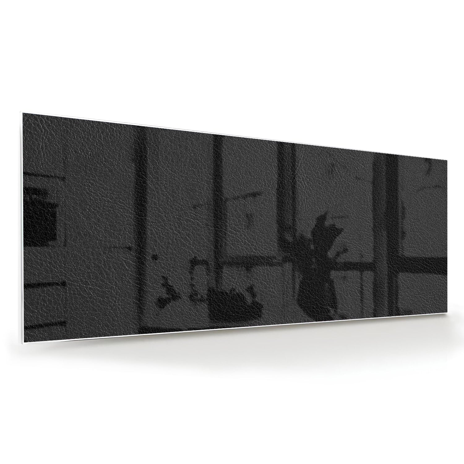Minimalistisches Glasbild in Schwarz – Glasbild aus Sicherheitsglas, Größe 60x60