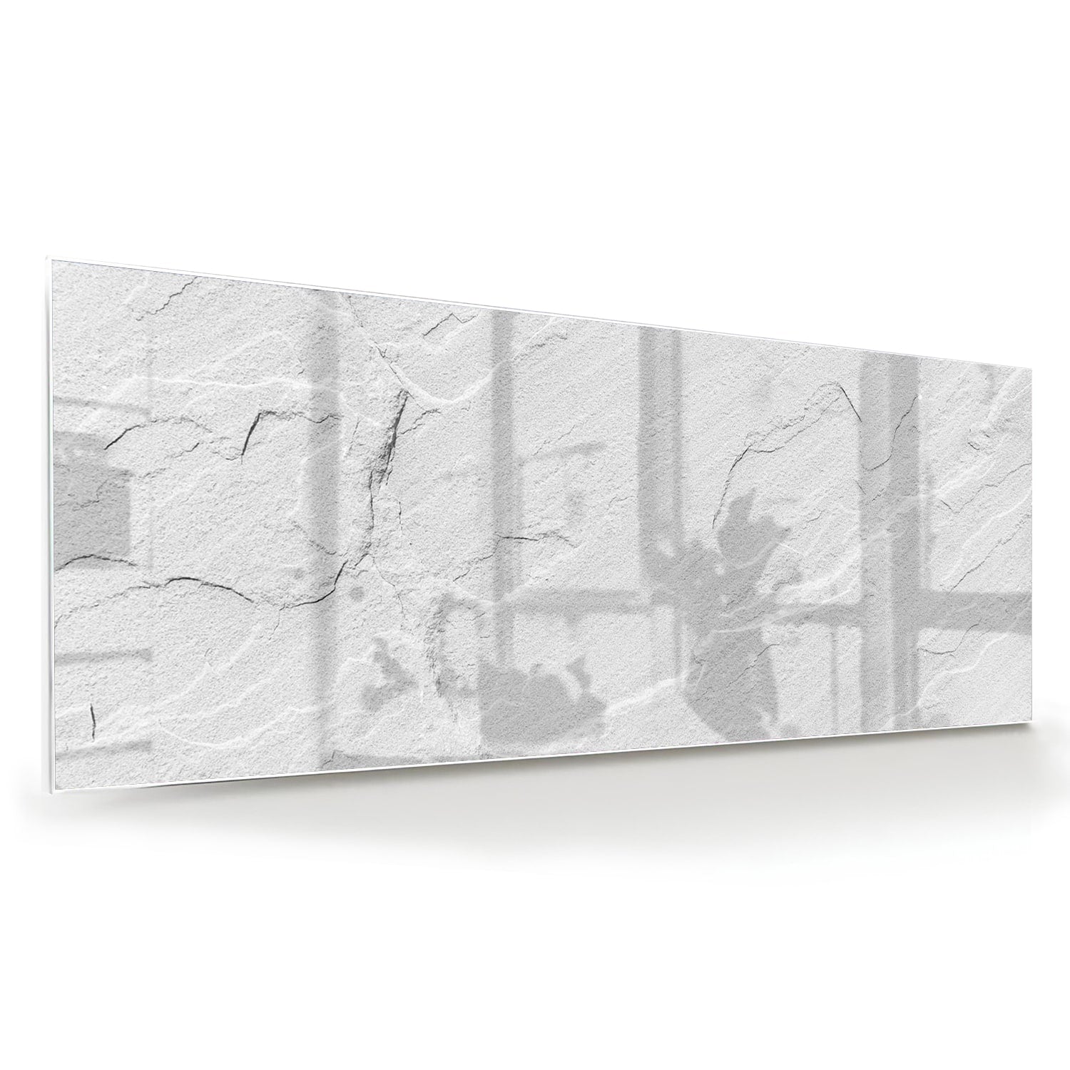 Minimalistisches Glasbild in Grautönen – Glasbild aus Sicherheitsglas, Größe 60x60
