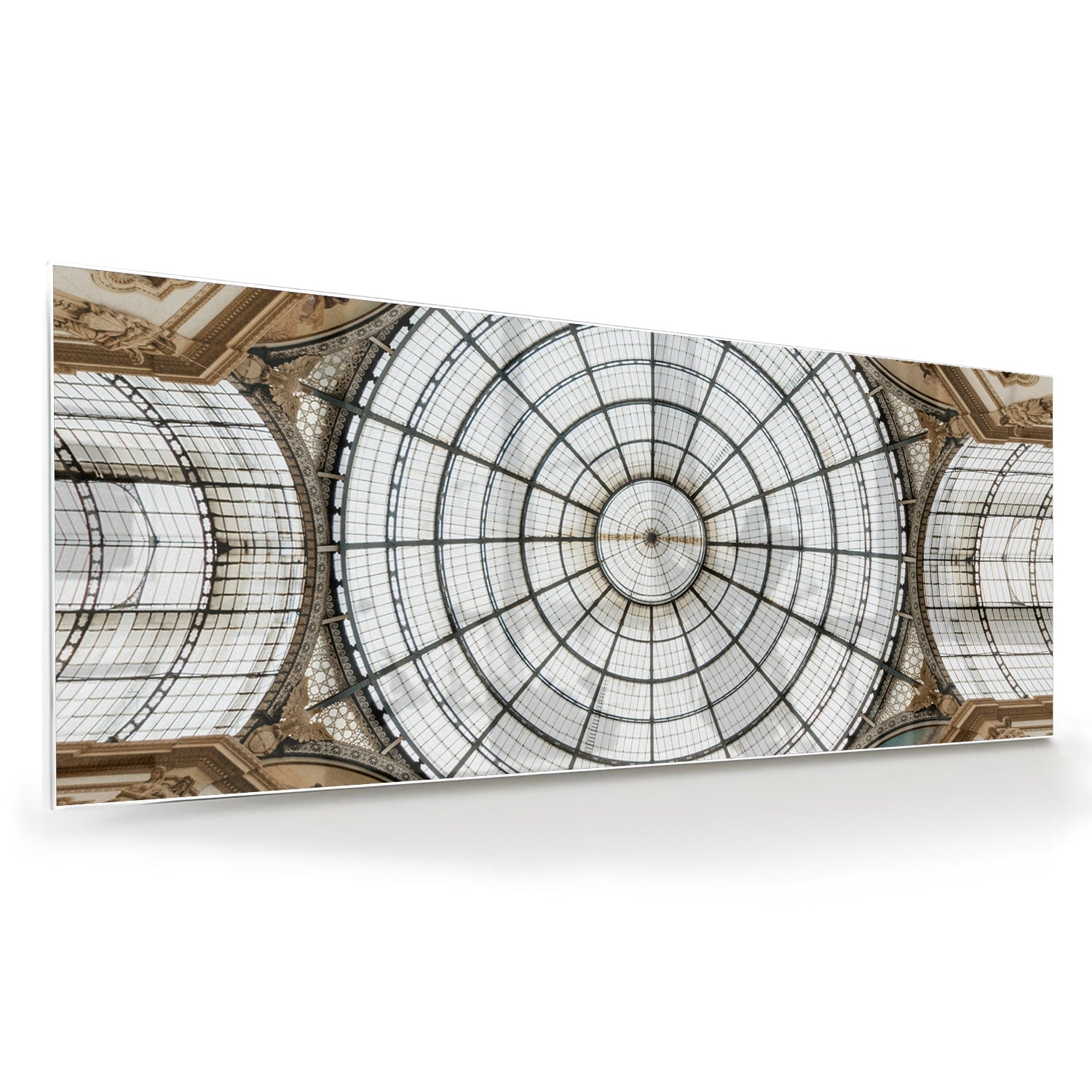 Elegantes Glasbild mit einer kunstvollen Kuppel – Glasbild aus Sicherheitsglas, Größe 60x60