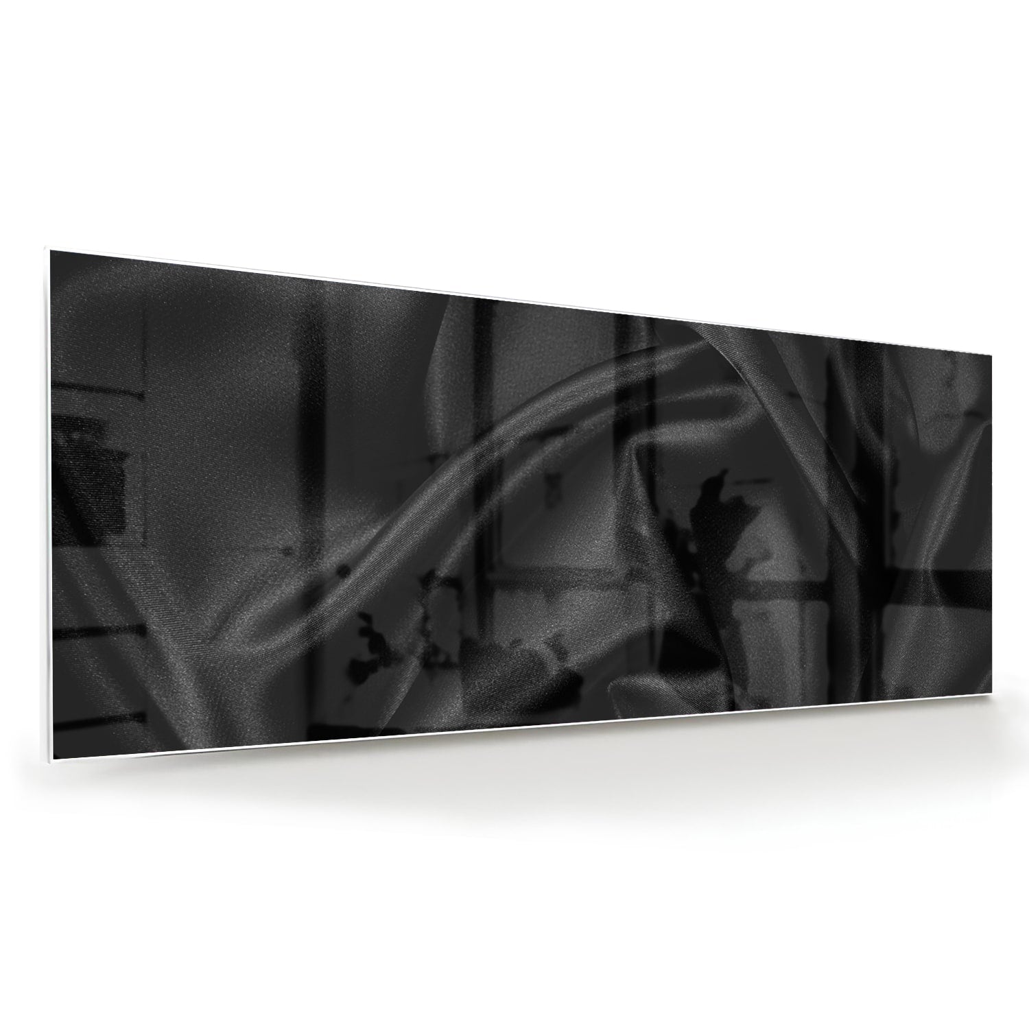Stilvolles schwarzes Glasbild für ein modernes Interieur – Glasbild aus Sicherheitsglas, Größe 60x60