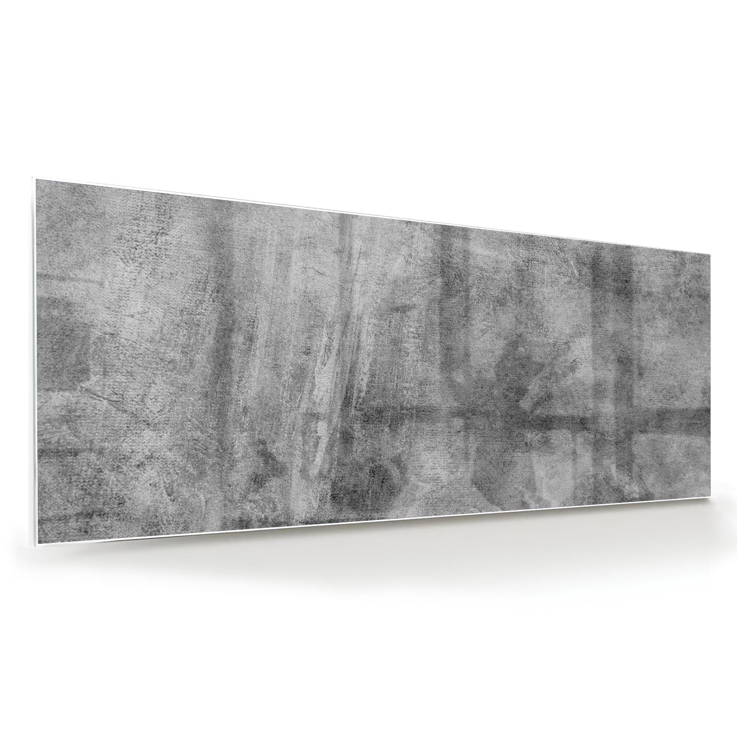 Abstraktes Glasbild in Grautönen – Glasbild aus Sicherheitsglas, Größe 60x60