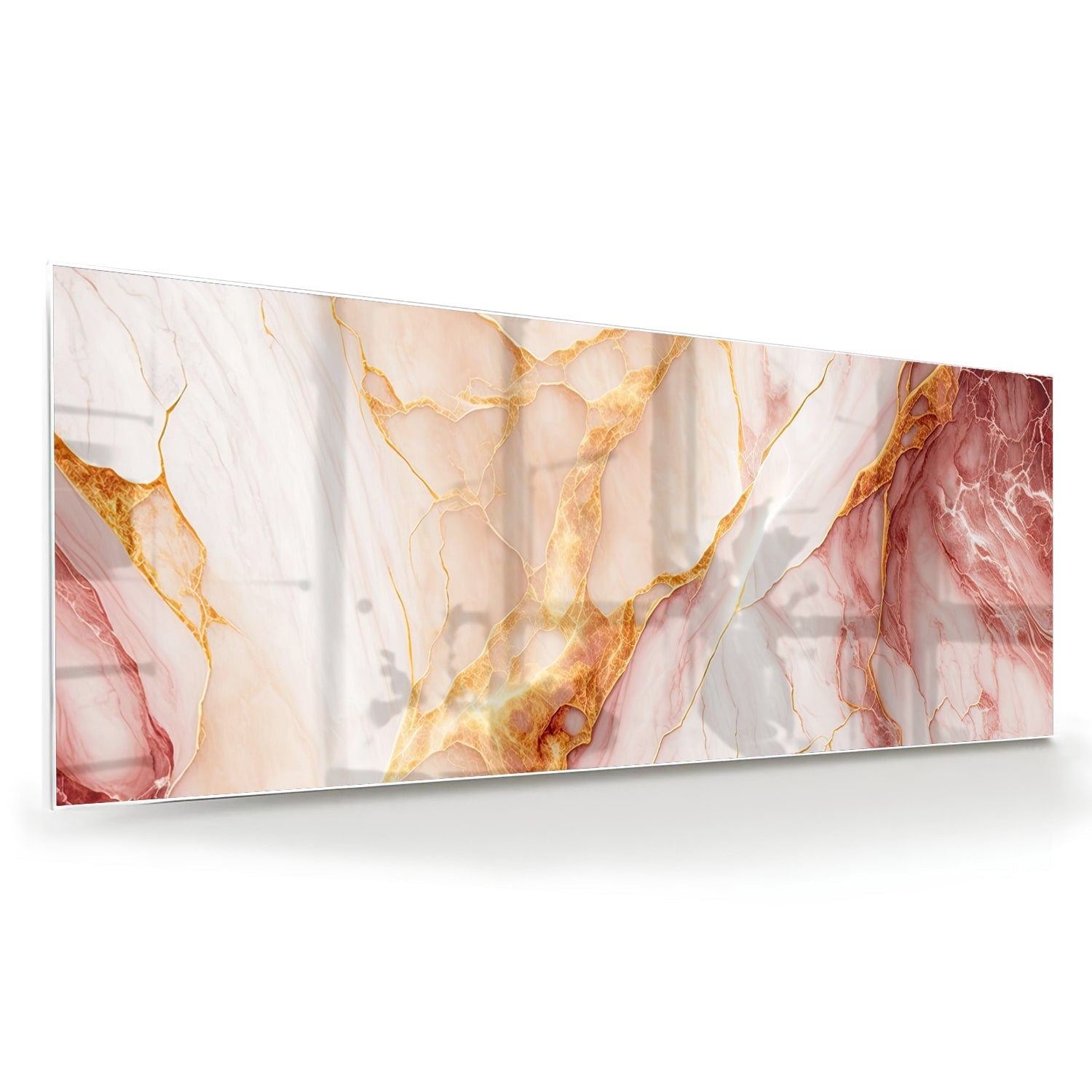 Elegantes Glasbild in warmen Farbtönen – Glasbild aus Sicherheitsglas, Größe 60x60