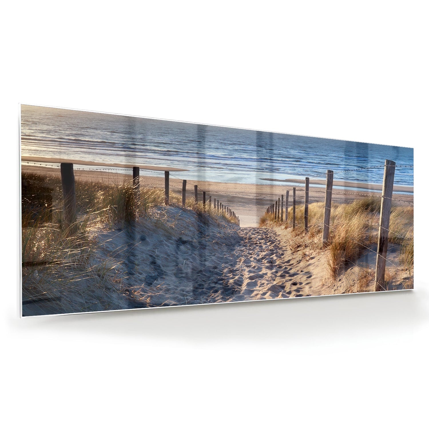 Glasbild – Sandweg zum Strand – Glasbild aus Sicherheitsglas, Größe 60x60