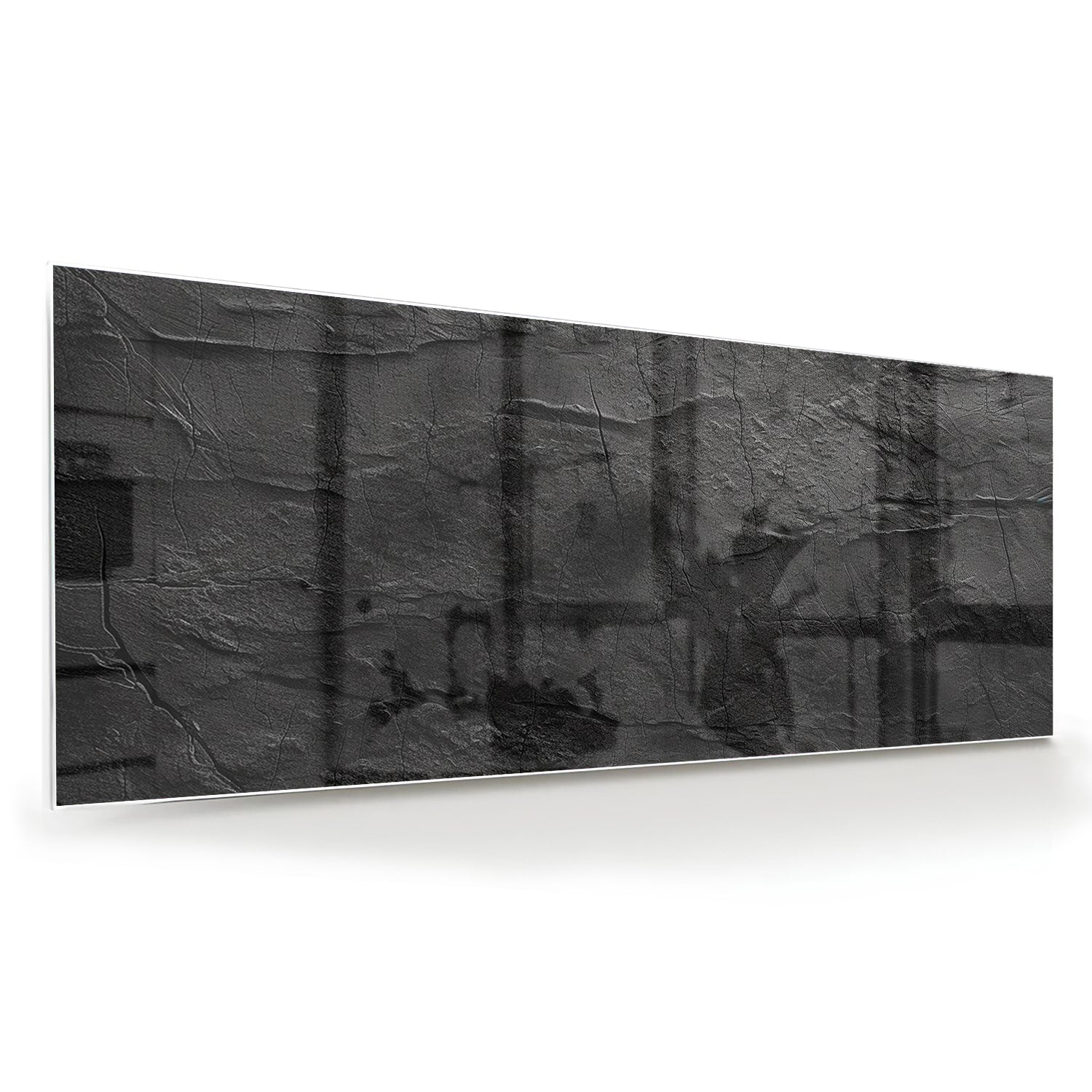 Abstraktes Schwarz-Weiß-Glasbild – Glasbild aus Sicherheitsglas, Größe 60x60