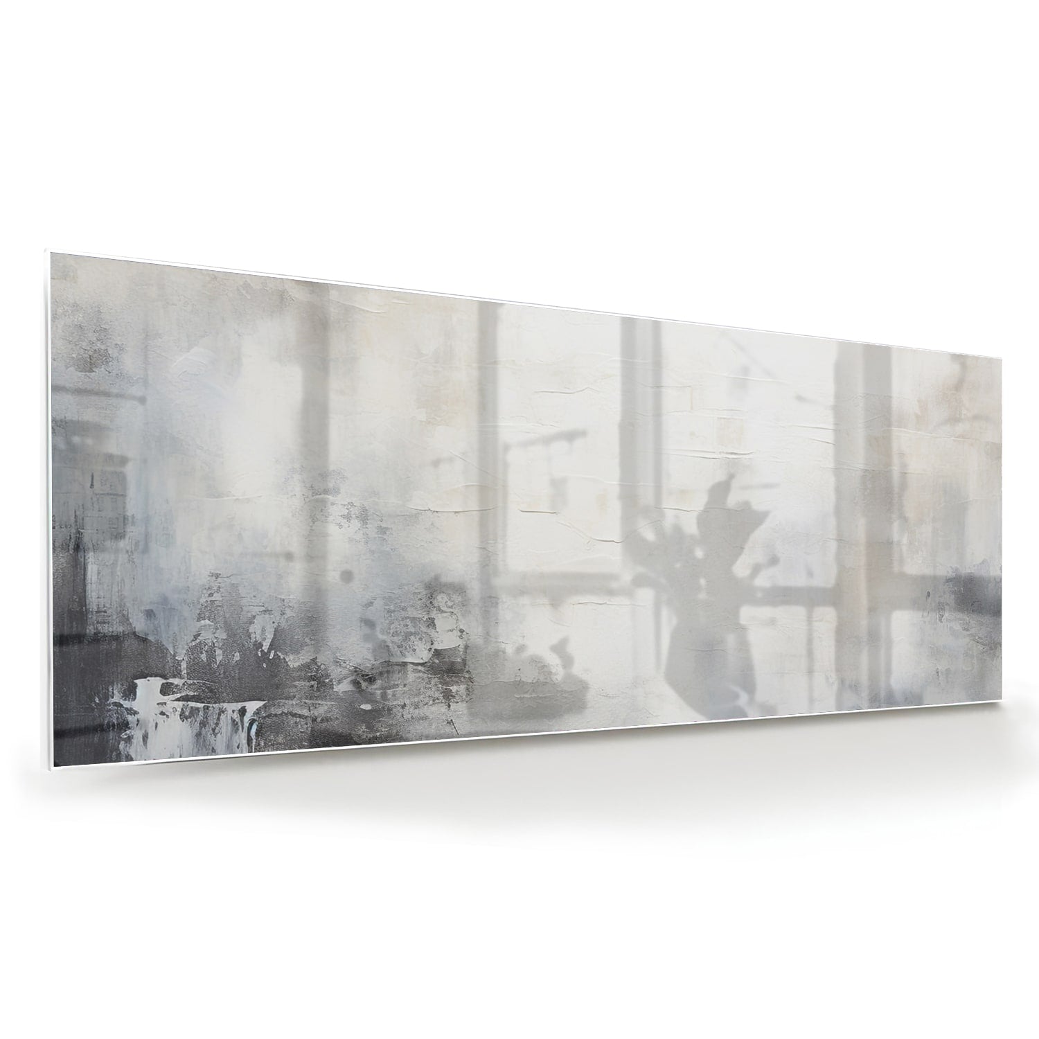 Abstraktes Glasbild mit dezenten Farben – Glasbild aus Sicherheitsglas, Größe 60x60