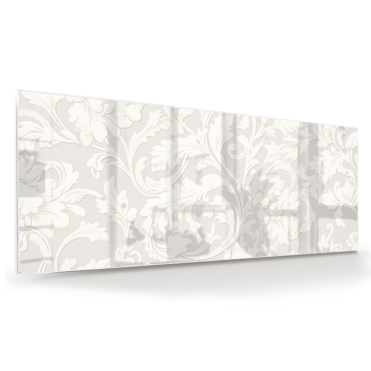 Elegantes Glasbild mit Blumenmotiv – Glasbild aus Sicherheitsglas, Größe 60x60