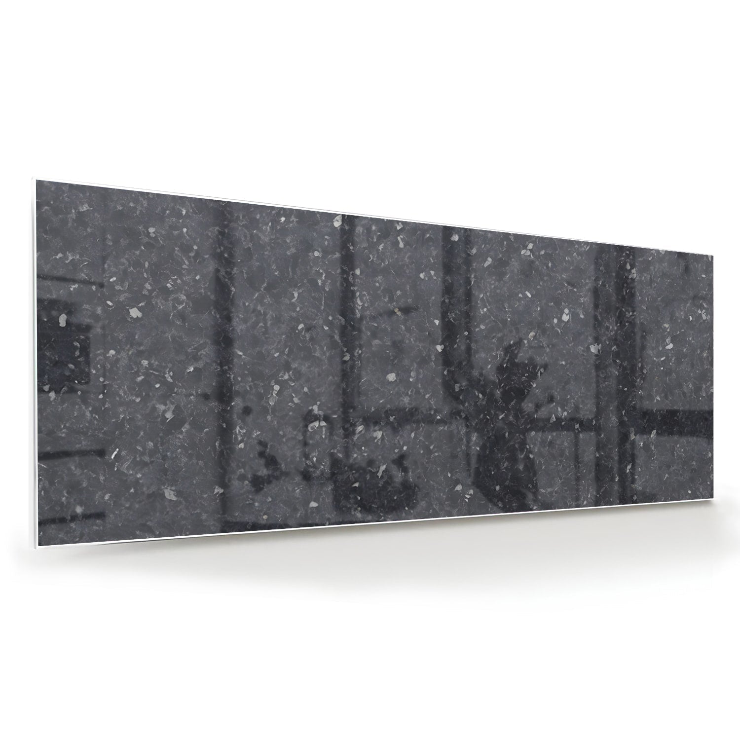 Modernes Glasbild mit schwarzer Oberfläche – Glasbild aus Sicherheitsglas, Größe 60x60