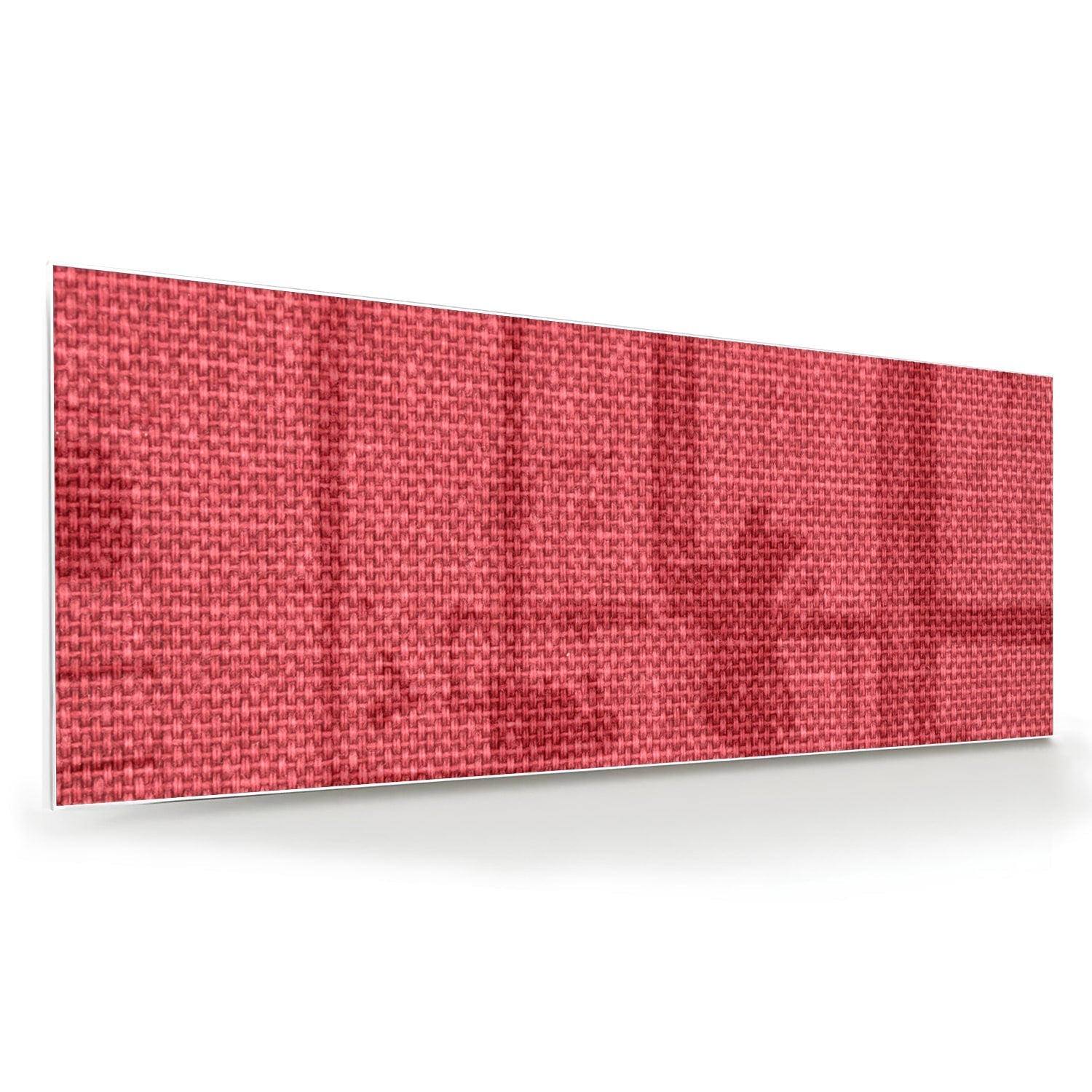 Modernes Glasbild in klarem Rot – Glasbild aus Sicherheitsglas, Größe 60x60