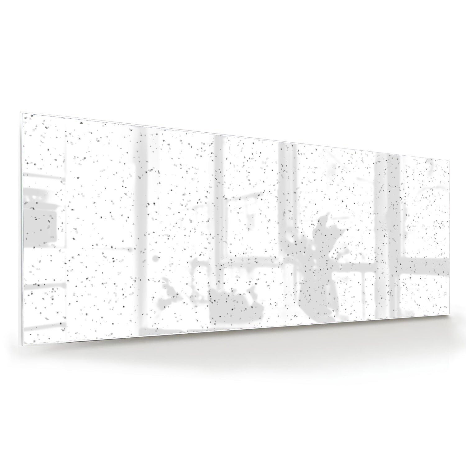 Modernes Glasbild mit dezenten Sprenkeln – Glasbild aus Sicherheitsglas, Größe 60x60