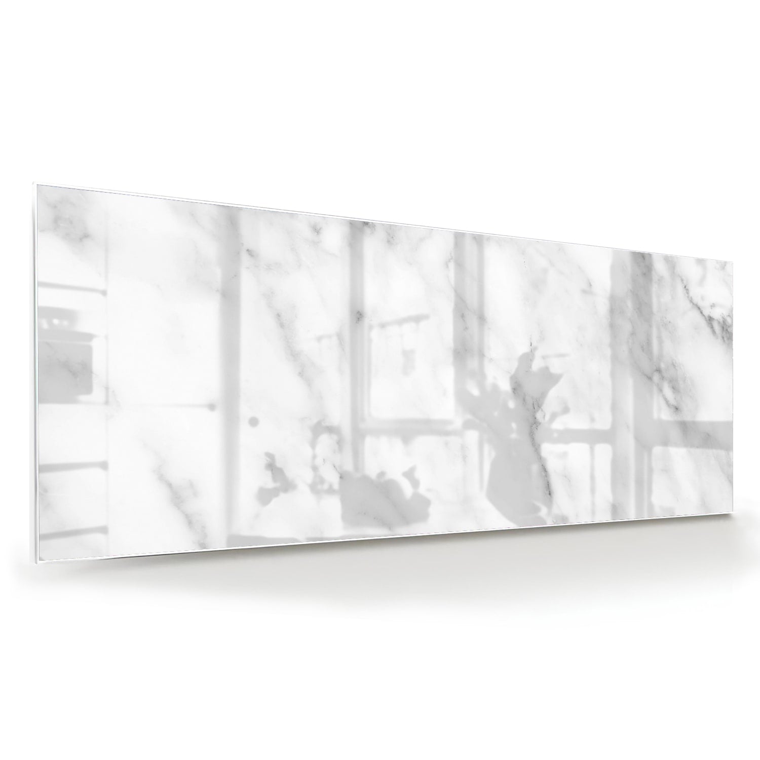 Elegantes Glasbild mit Marmoreffekt – Glasbild aus Sicherheitsglas, Größe 60x60