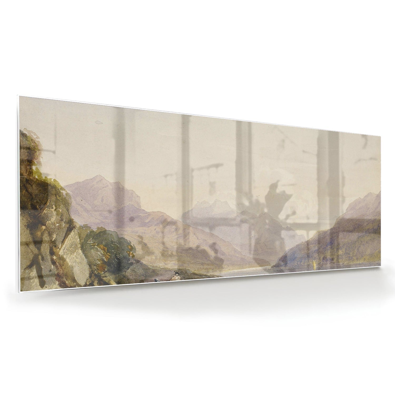 Atemberaubendes Glasbild mit Landschaft – Glasbild aus Sicherheitsglas, Größe 60x60
