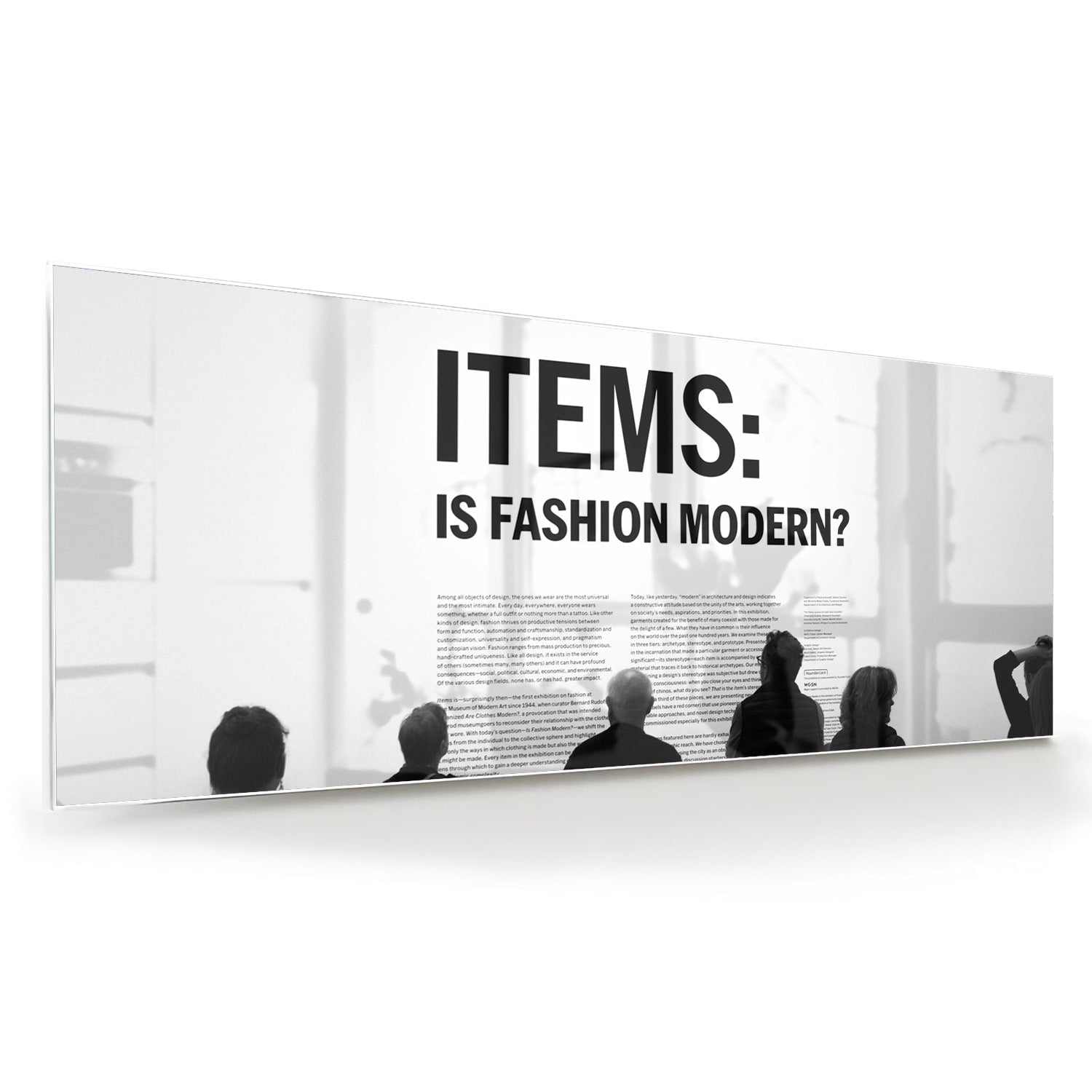 Modernes Glasbild 'Is Fashion Modern?' – Glasbild aus Sicherheitsglas, Größe 60x60